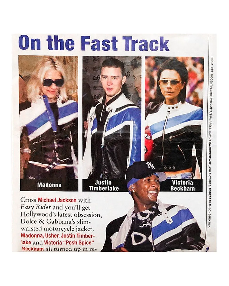 SS2001 Dolce & Gabbana biker Leather Jacket