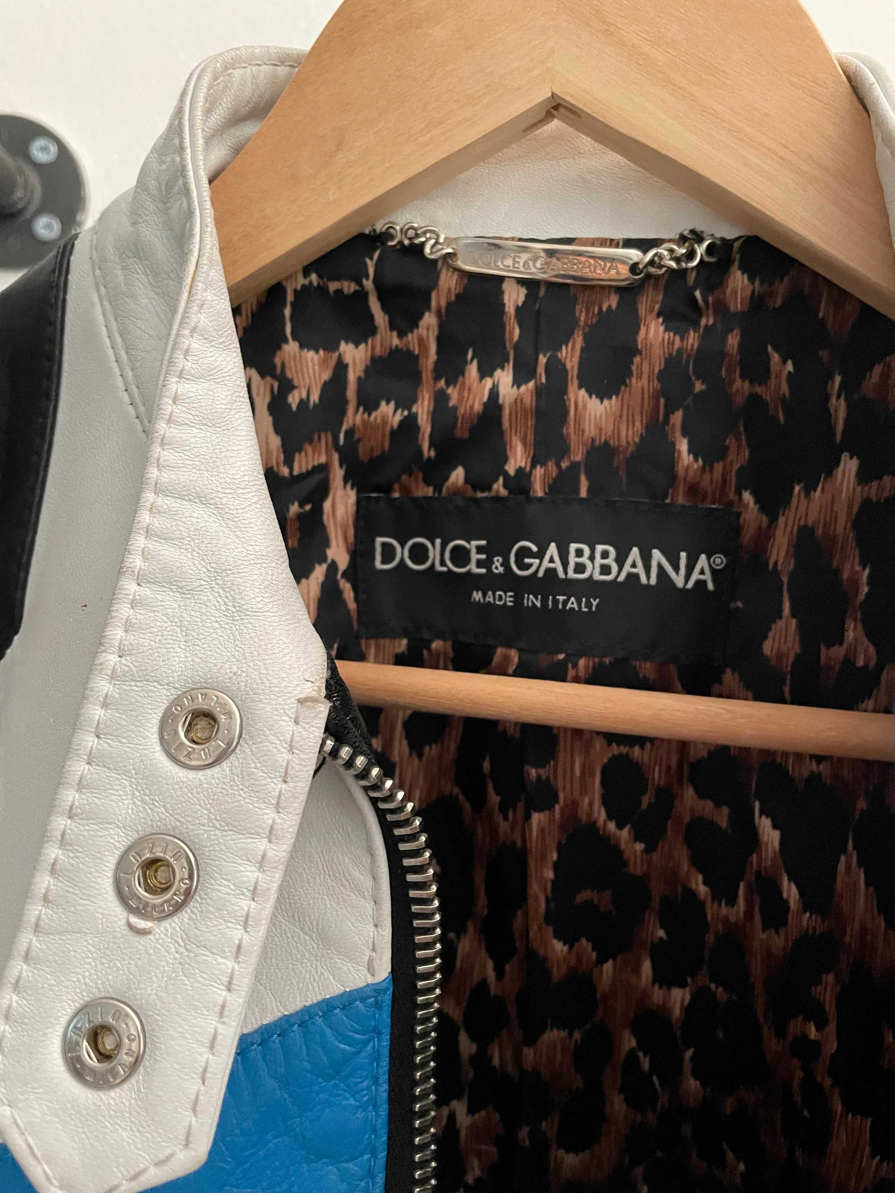 SS2001 Dolce & Gabbana biker Leather Jacket