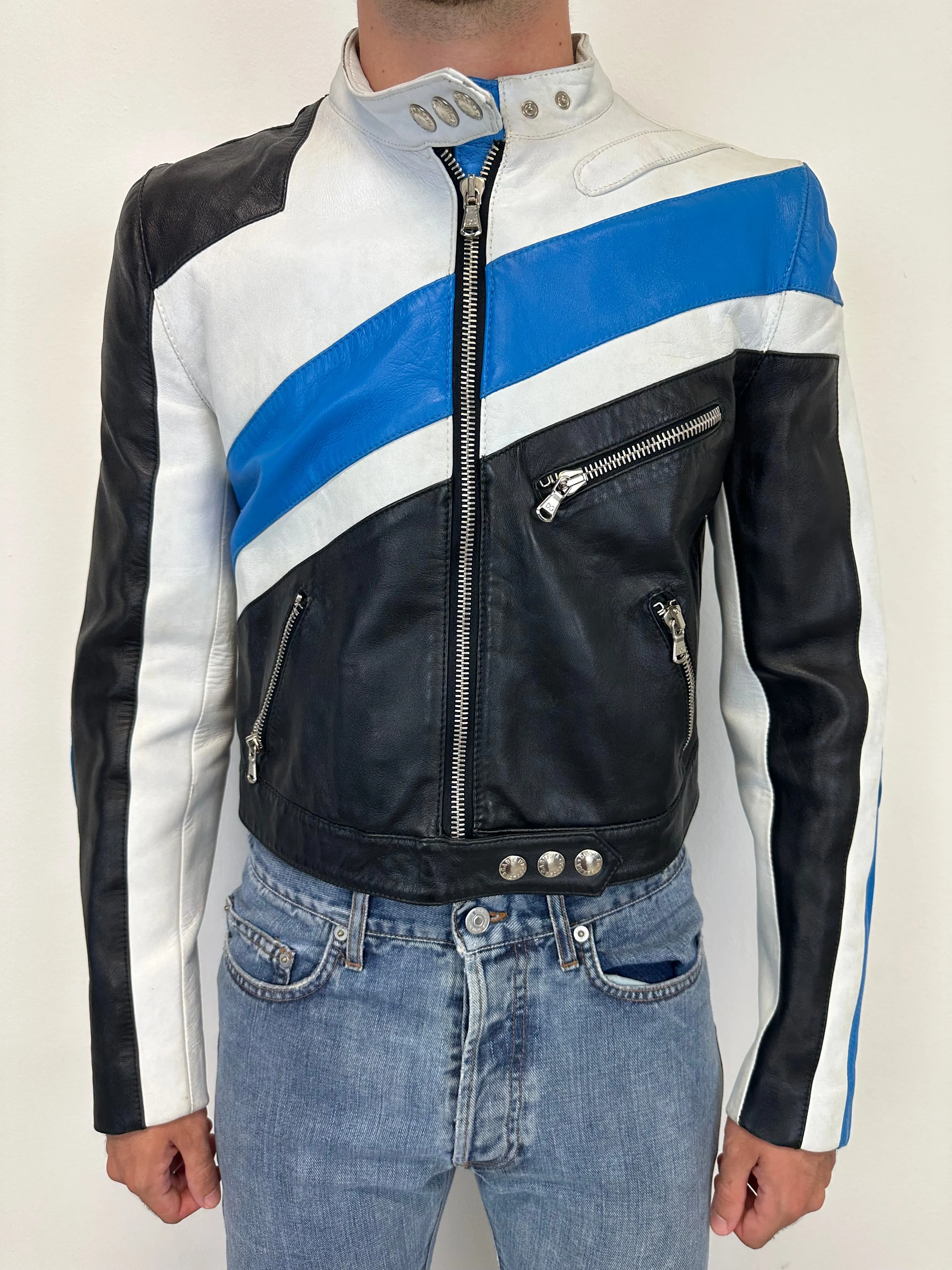 SS2001 Dolce & Gabbana biker Leather Jacket