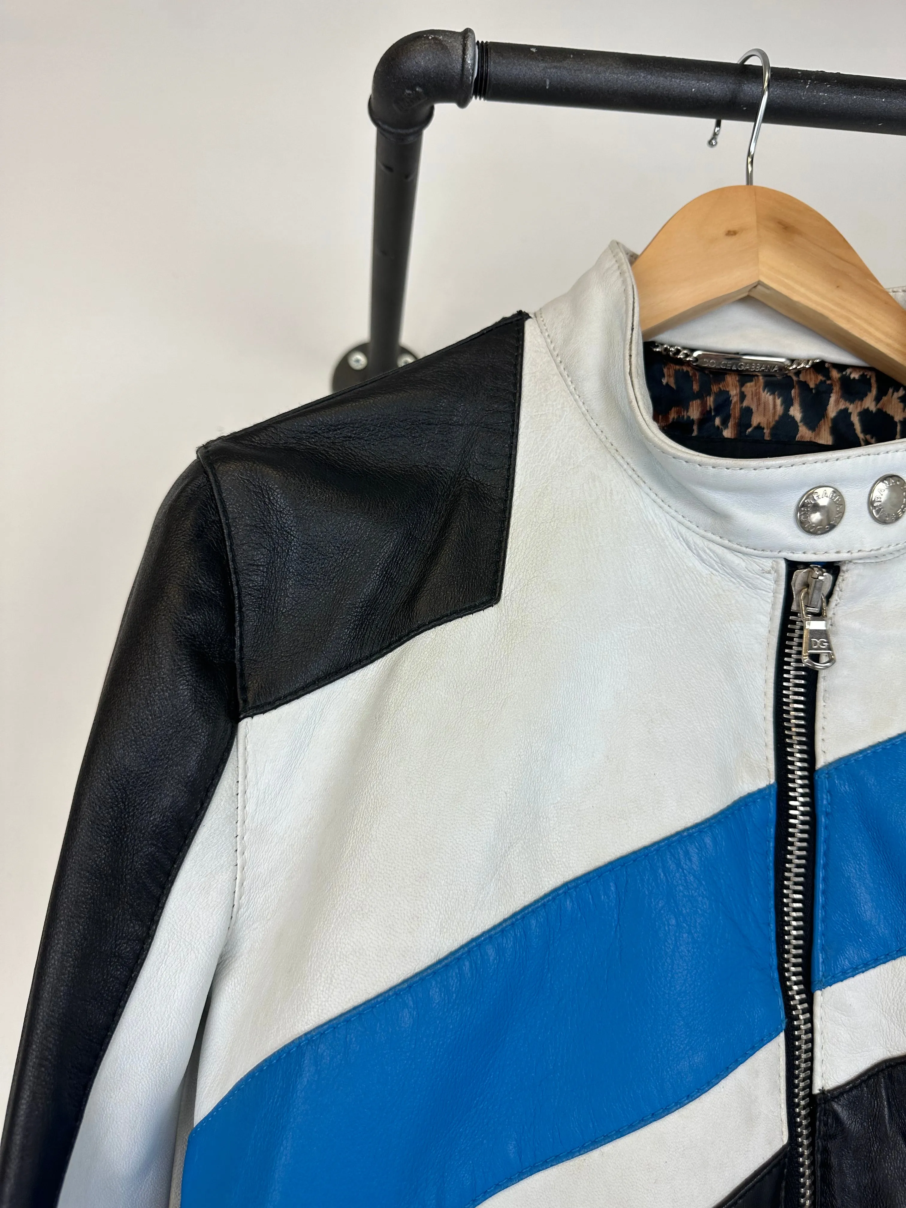 SS2001 Dolce & Gabbana biker Leather Jacket