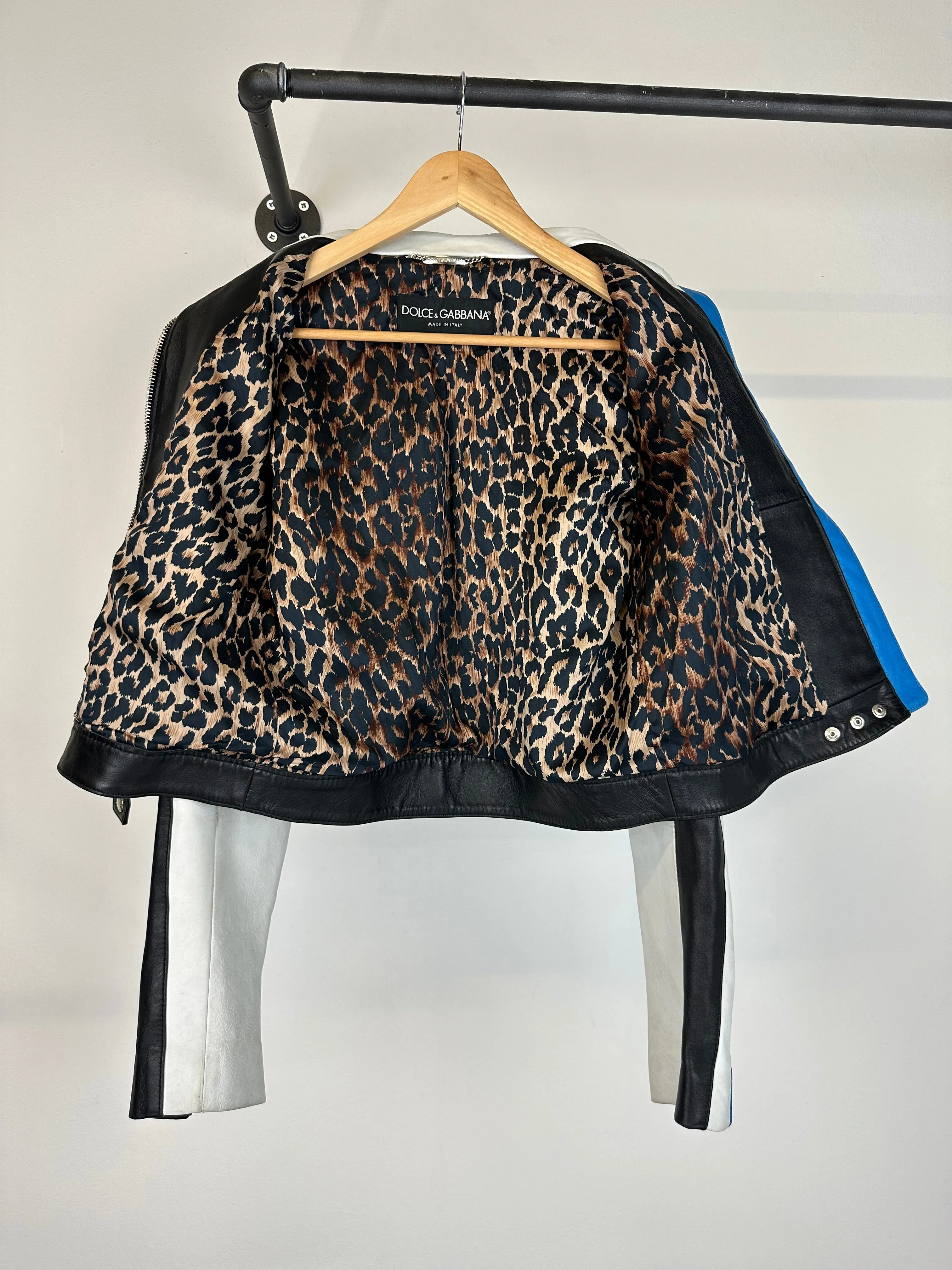 SS2001 Dolce & Gabbana biker Leather Jacket