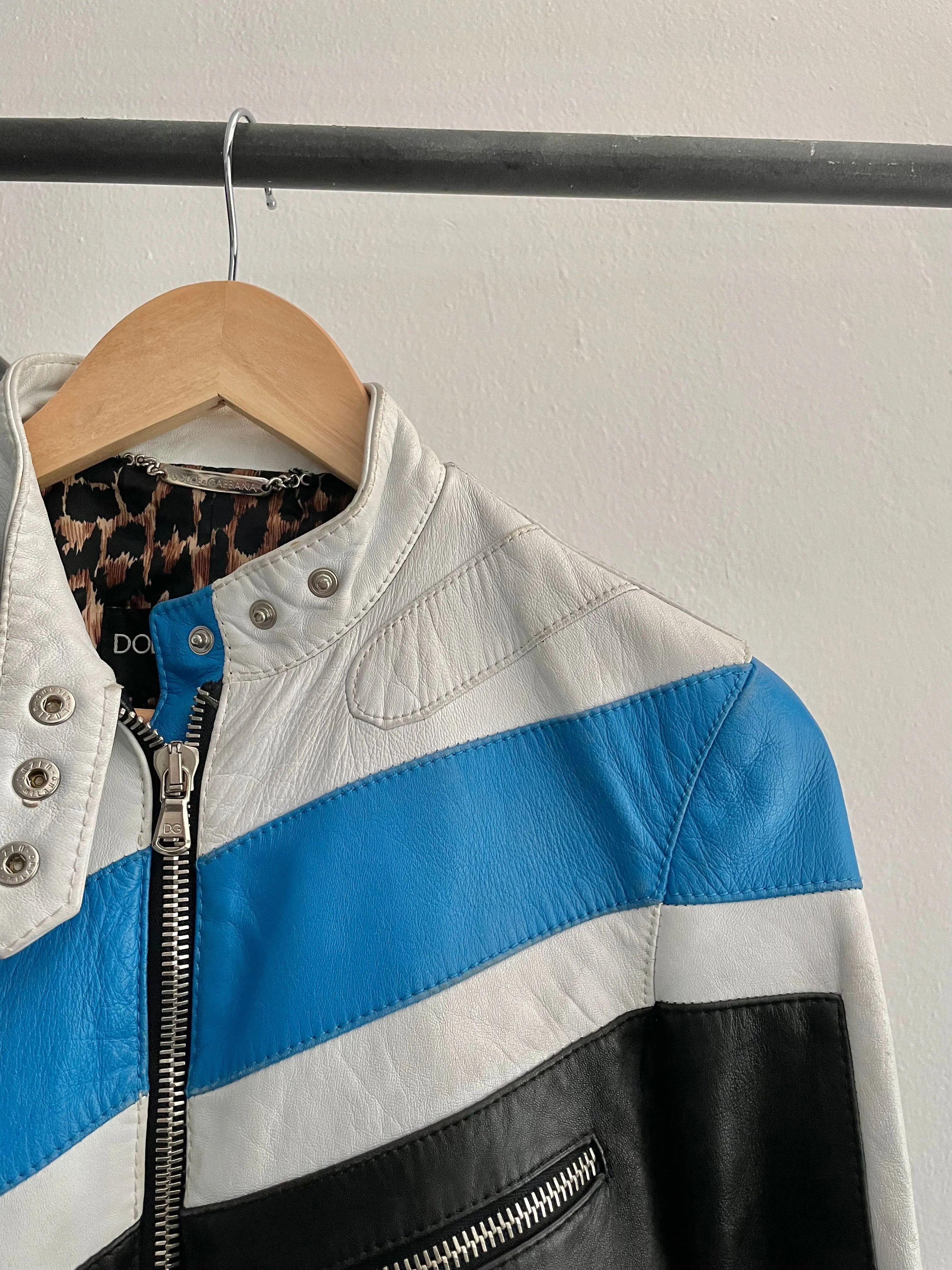 SS2001 Dolce & Gabbana biker Leather Jacket