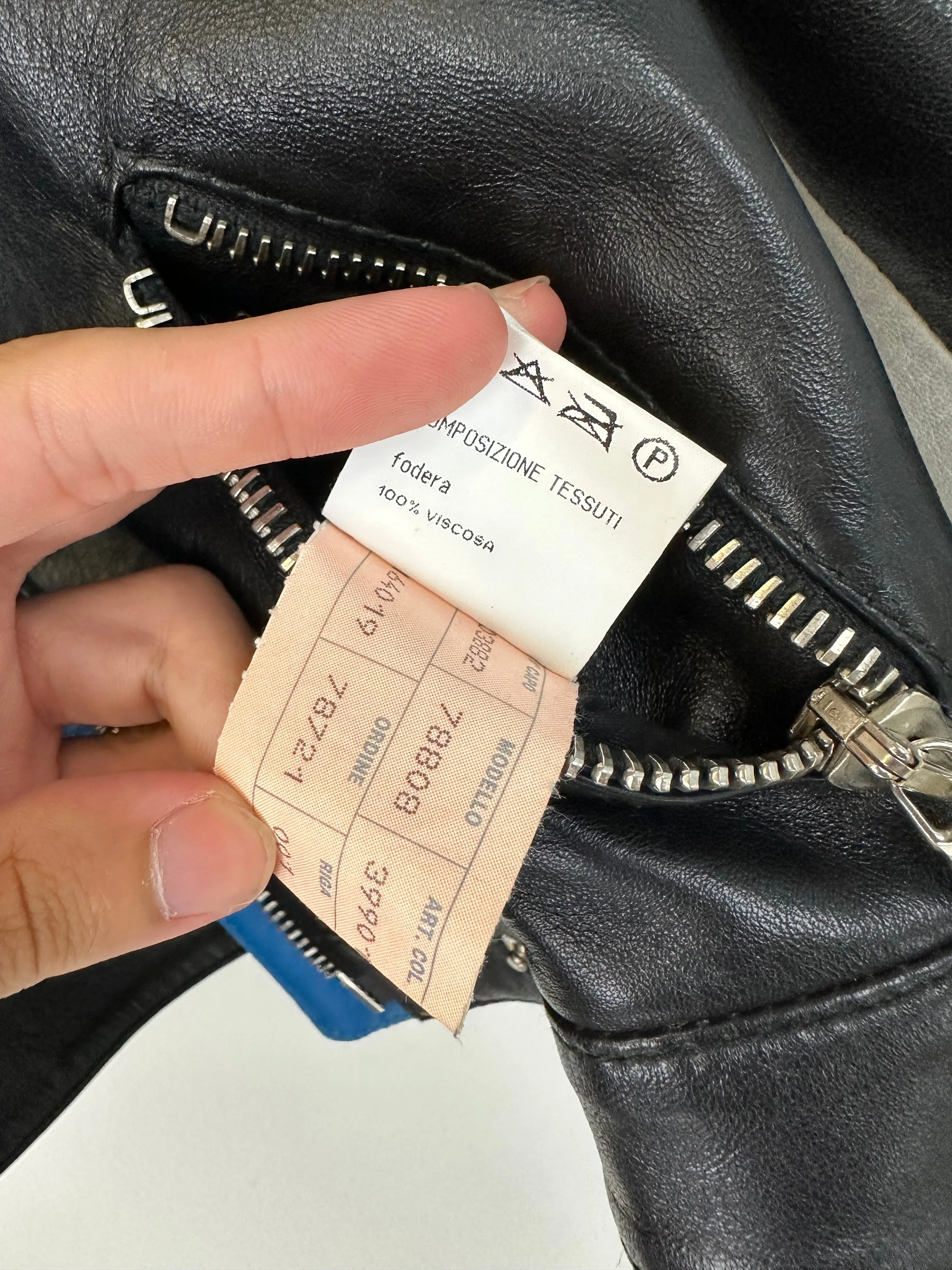 SS2001 Dolce & Gabbana biker Leather Jacket