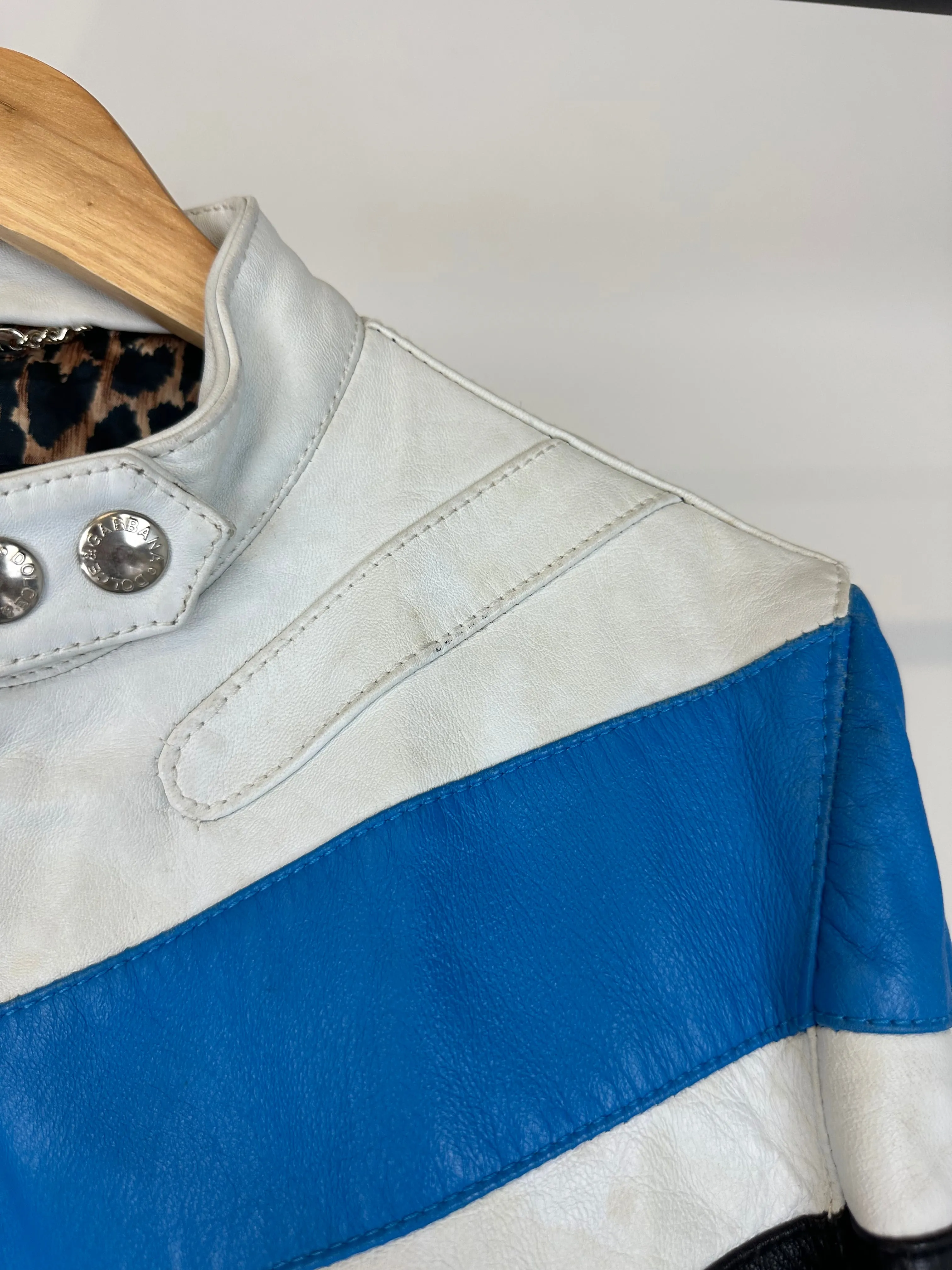 SS2001 Dolce & Gabbana biker Leather Jacket