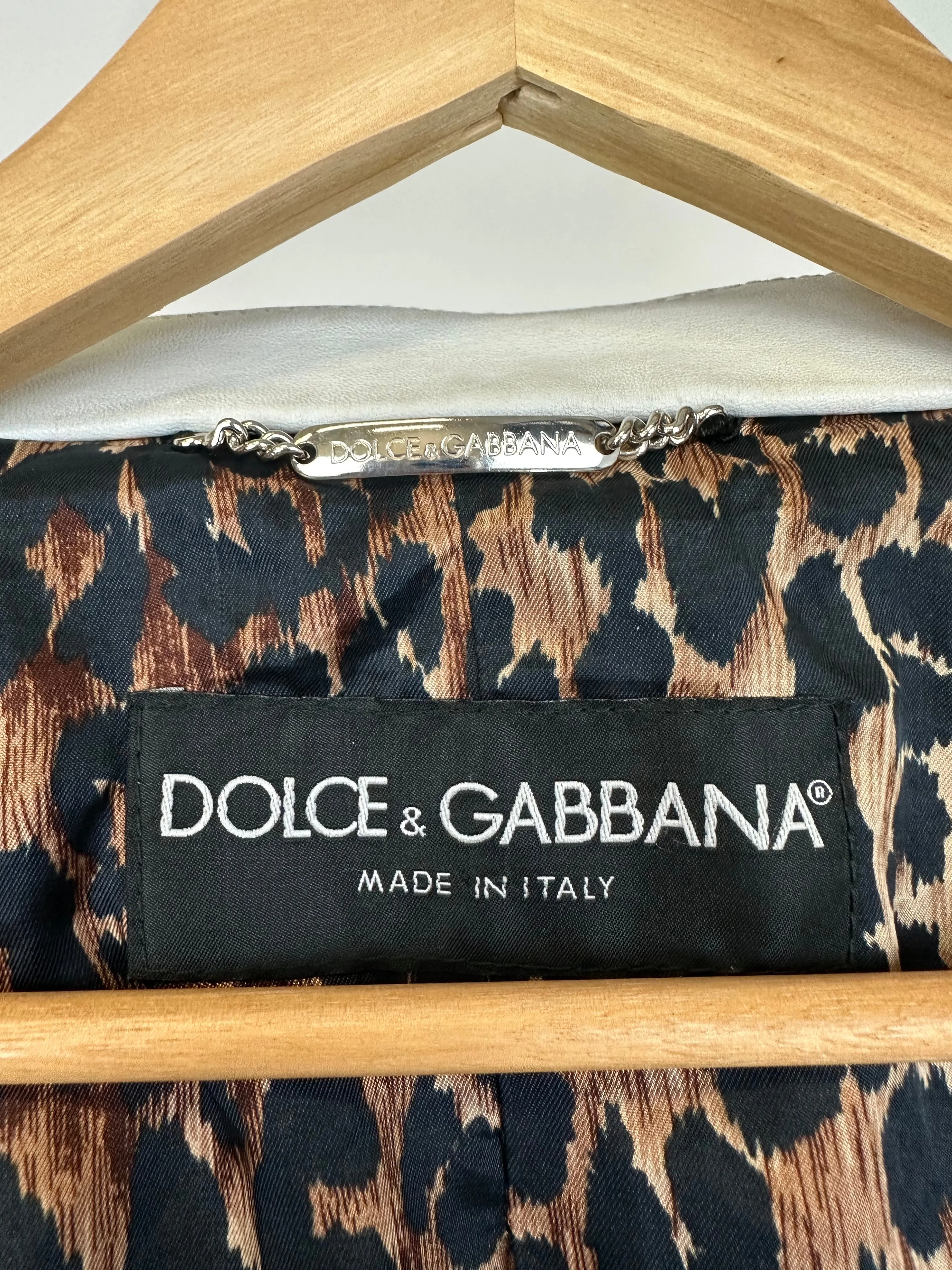 SS2001 Dolce & Gabbana biker Leather Jacket