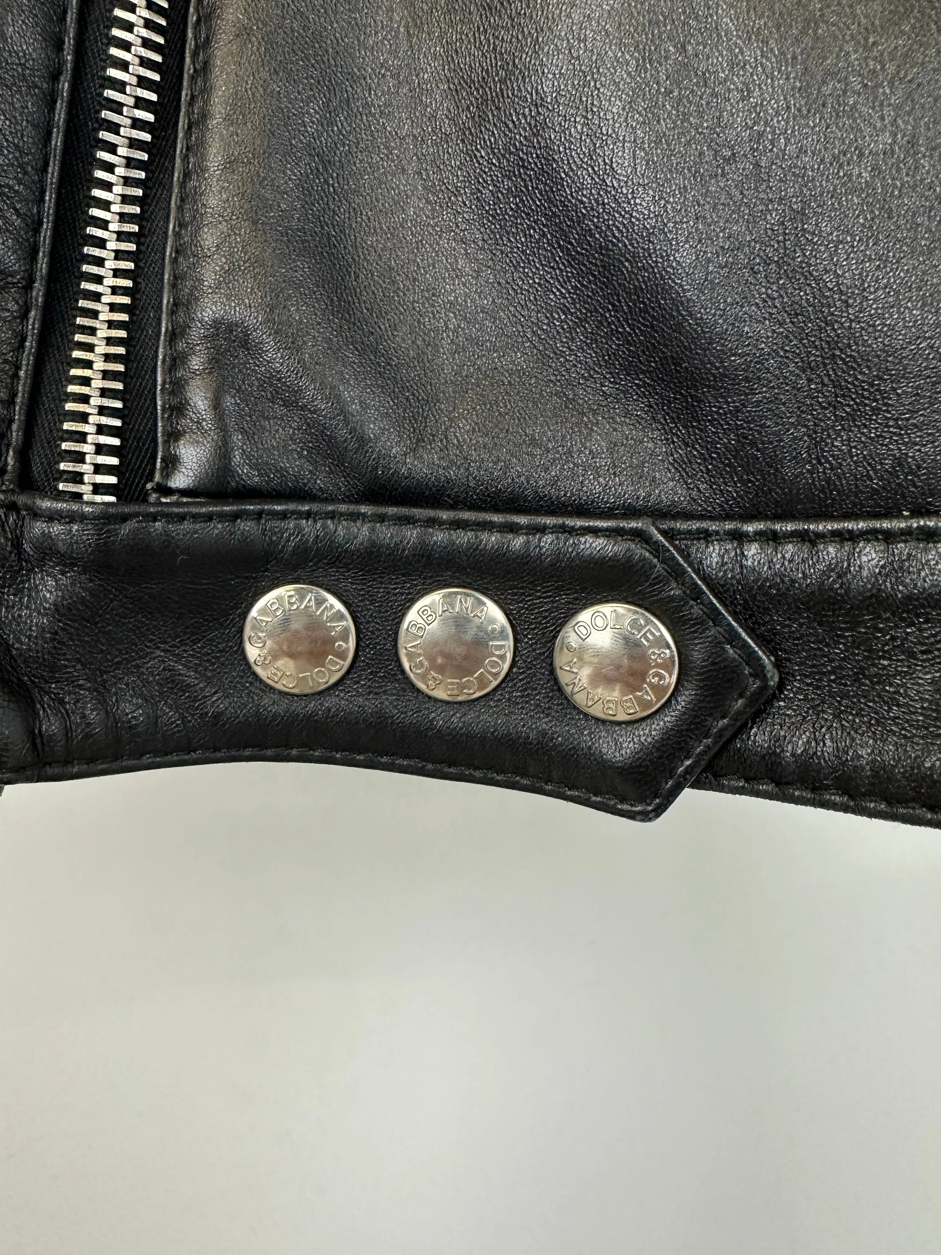 SS2001 Dolce & Gabbana biker Leather Jacket