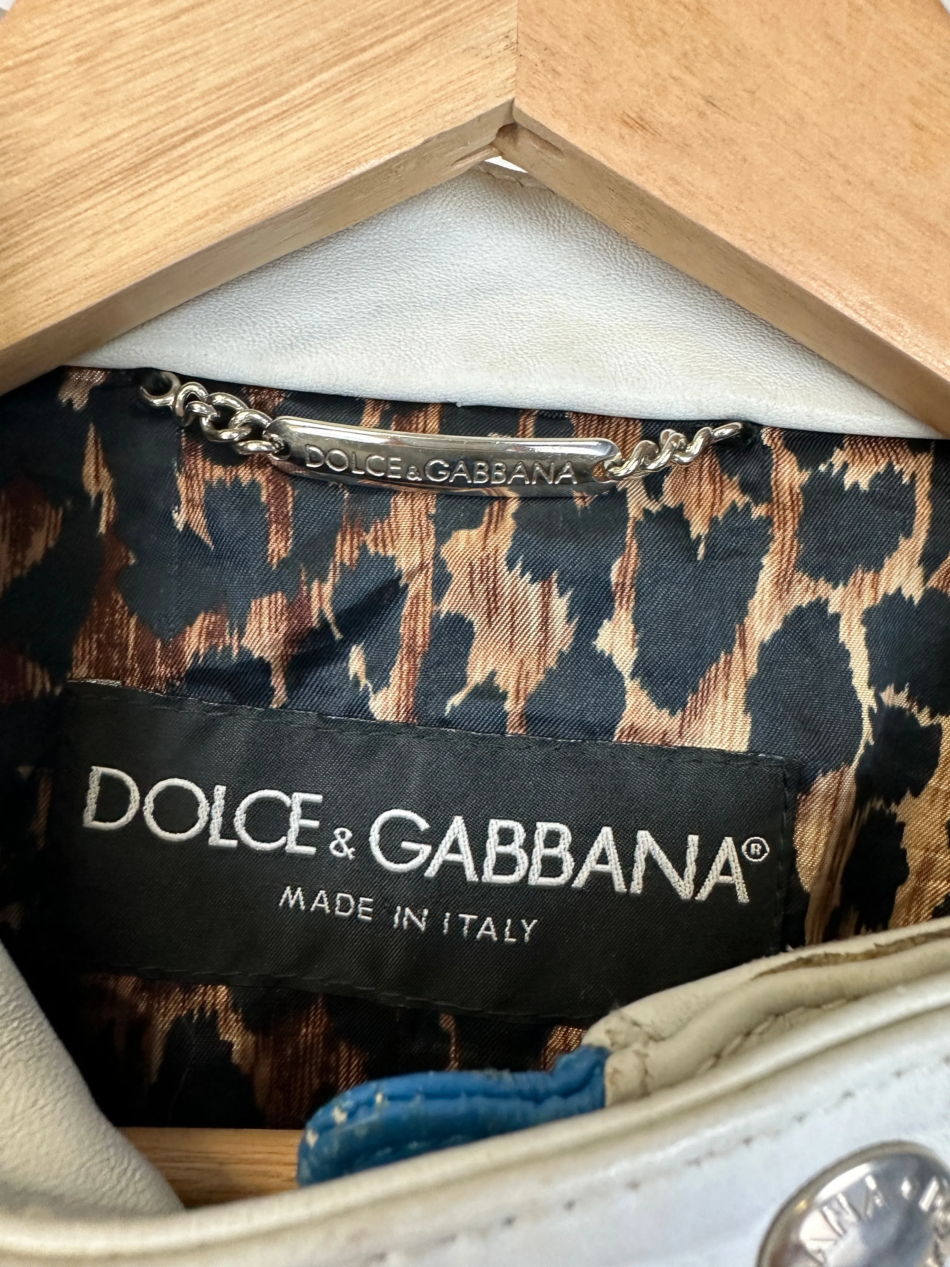 SS2001 Dolce & Gabbana biker Leather Jacket