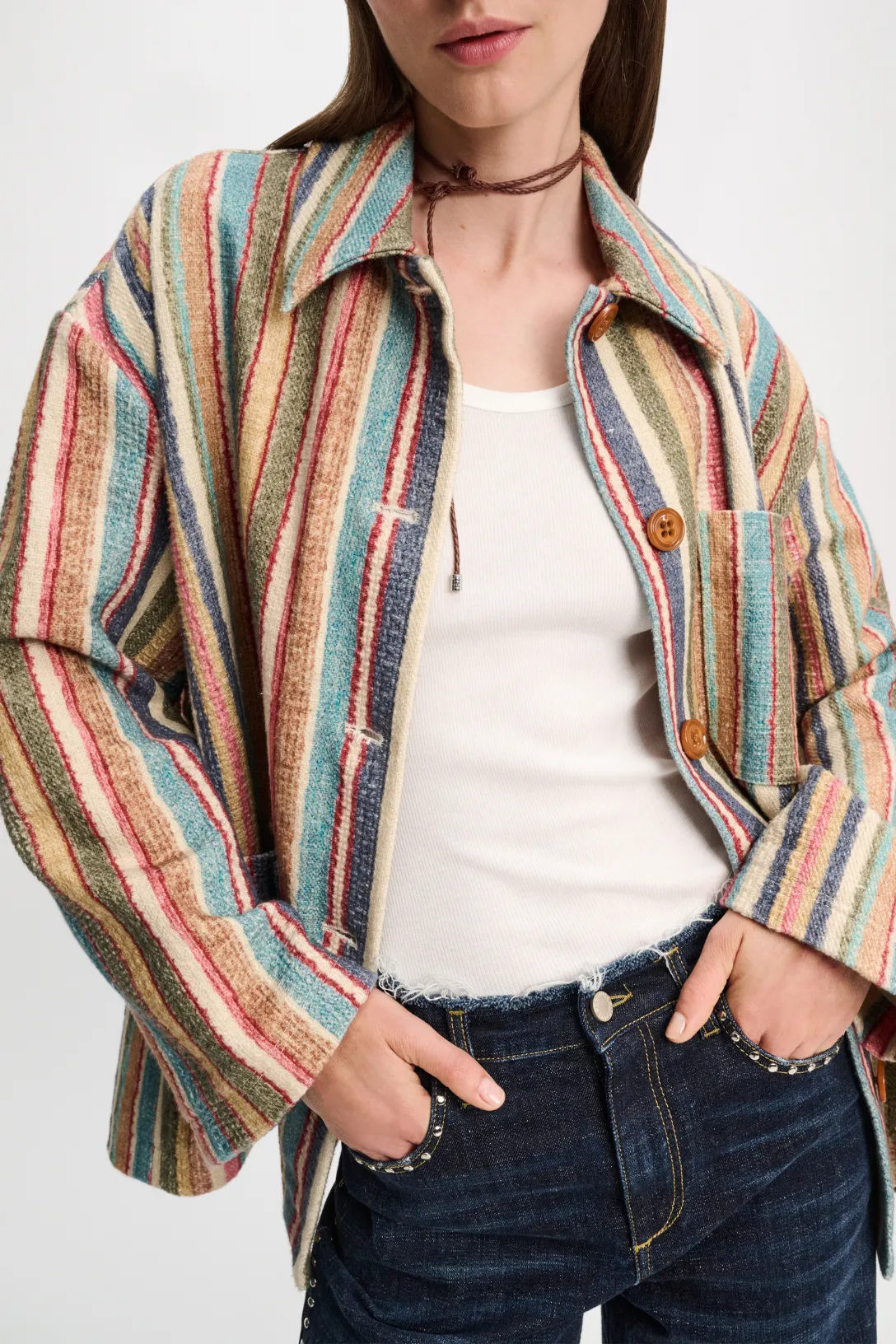 Striped Comfort Jacket | Multicolour Stripe