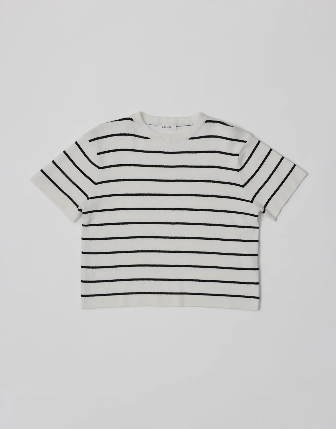 Striped Short-Sleeve Knit Top