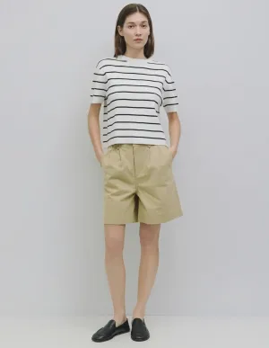 Striped Short-Sleeve Knit Top