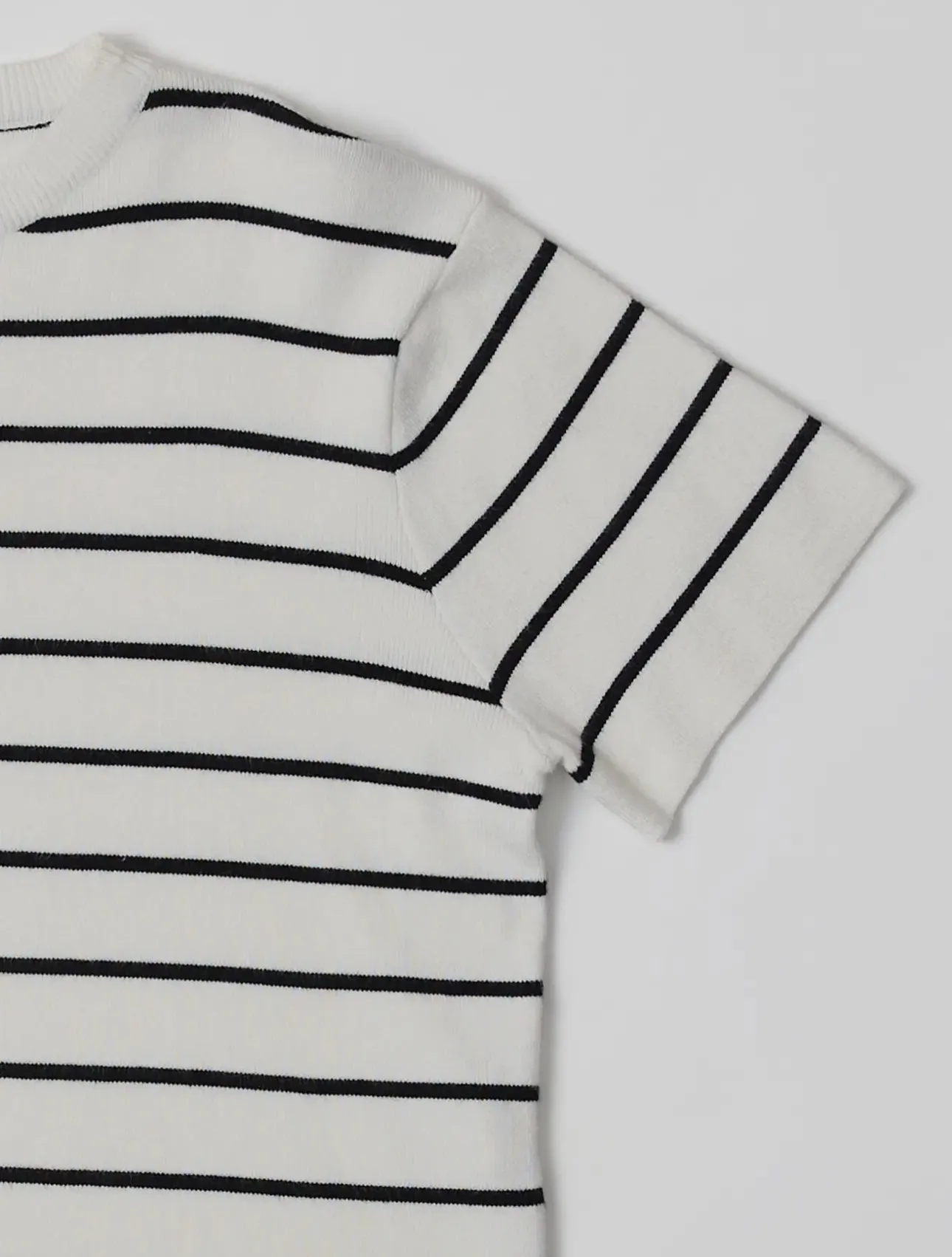 Striped Short-Sleeve Knit Top