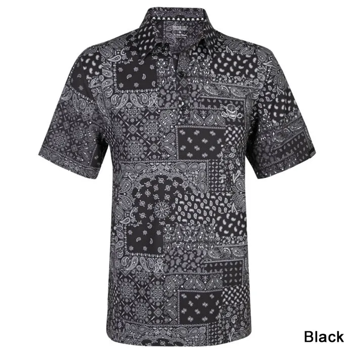 Tattoo Golf Hustler Cool-Stretch Men's Golf Shirt (Black)