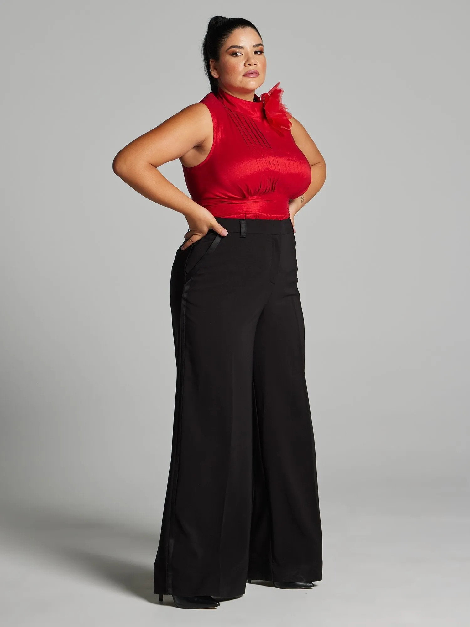 Teagan Side Stripe Wide Leg Pant
