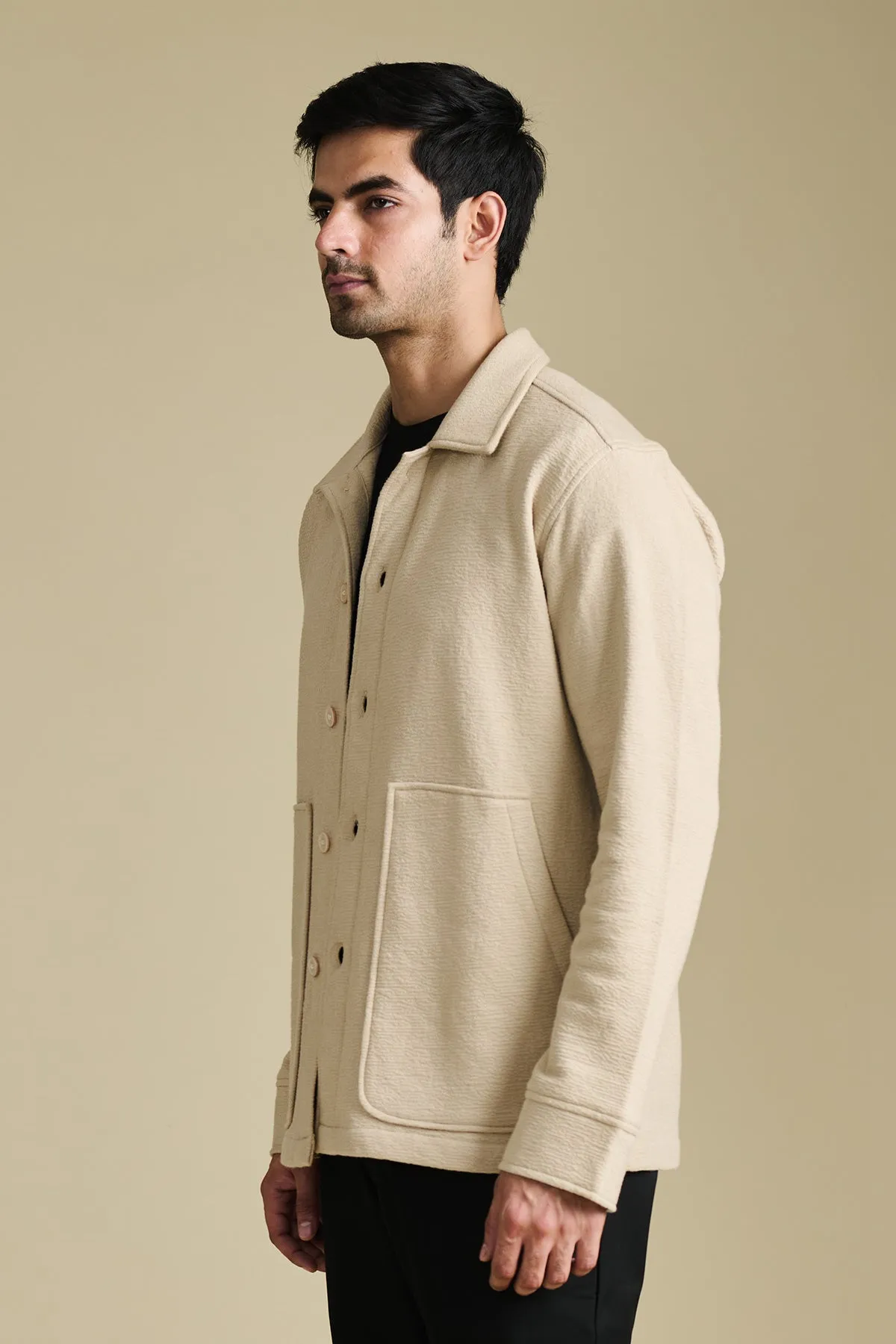 Textured Tan Shacket