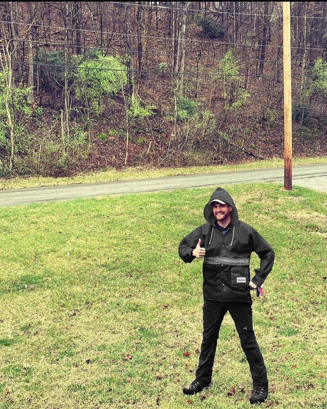 The Black Edition Unlined Waterproof Rain Jacket