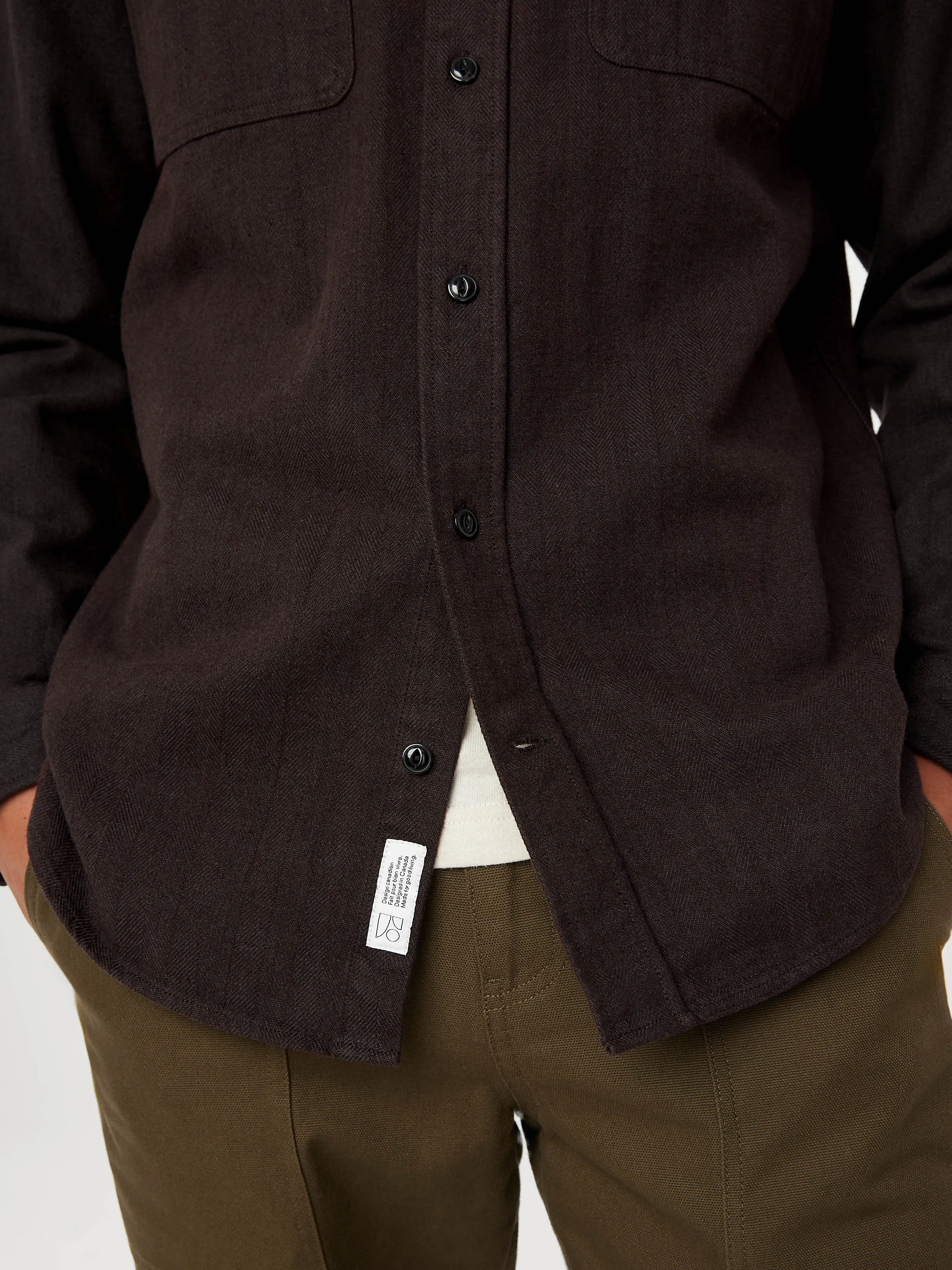 The Heavy Flannel Shirt in Espresso