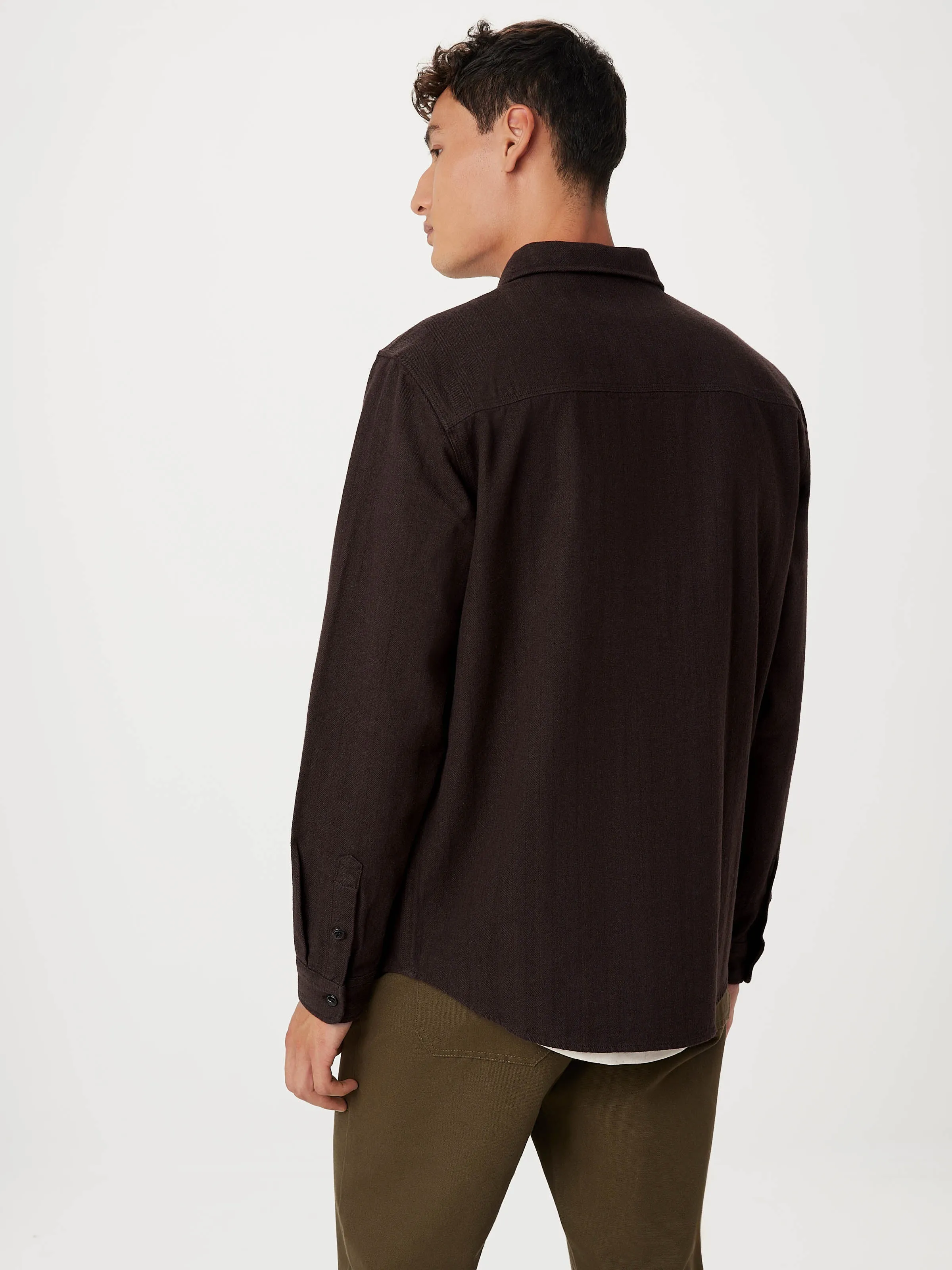 The Heavy Flannel Shirt in Espresso