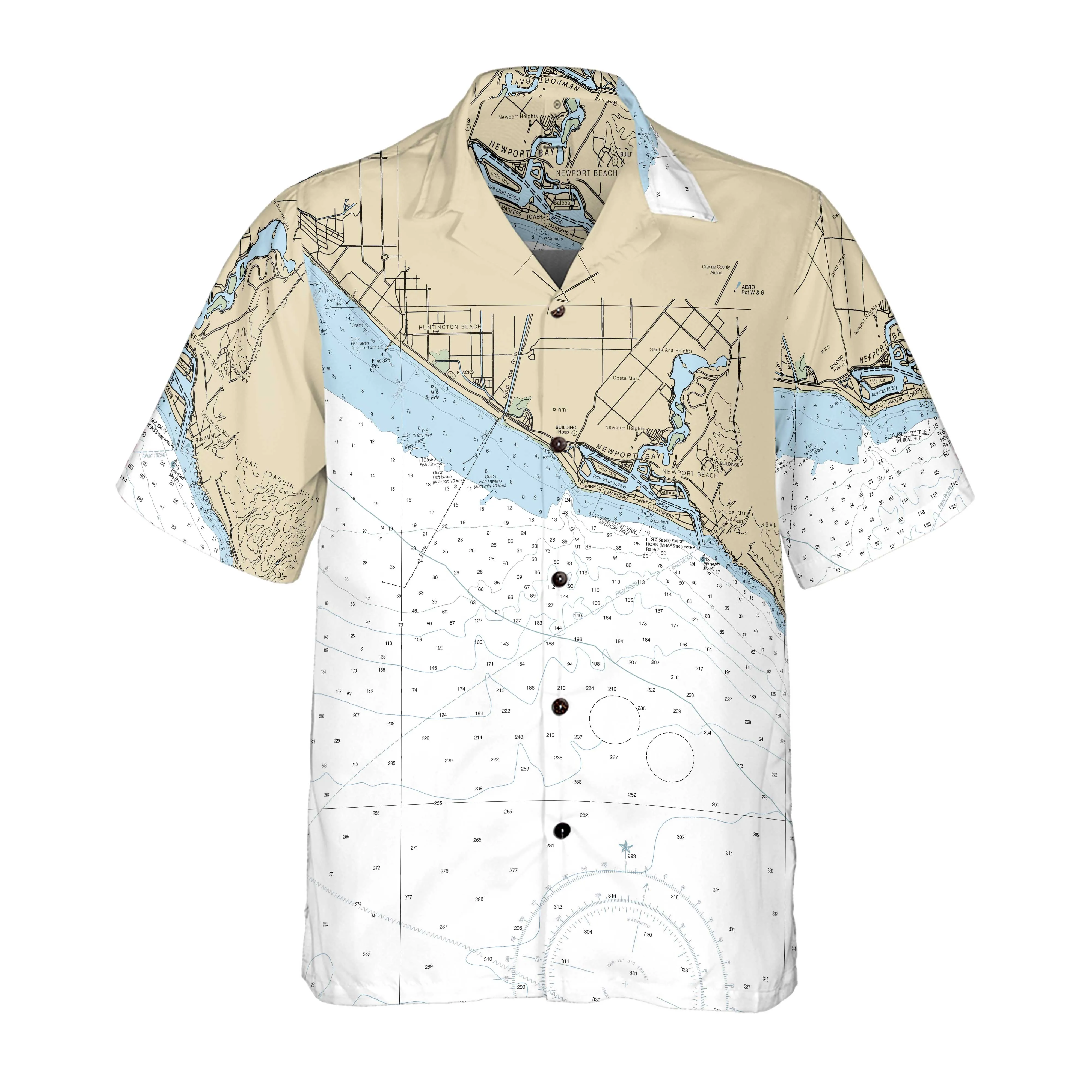 The Newport Beach Coconut Button Camp Shirt