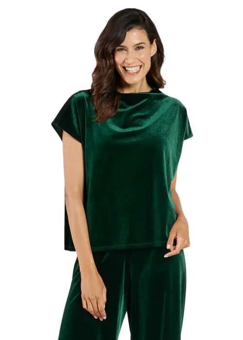 TILLIE TOP - GREEN VELVET