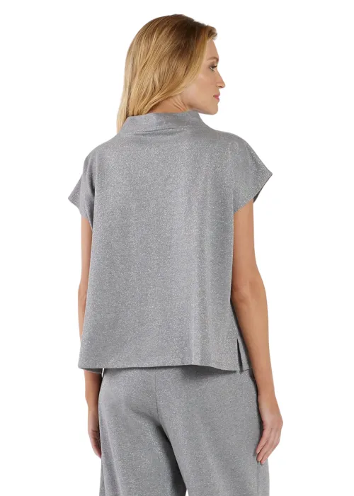TILLIE TOP - GREY SPARKLE