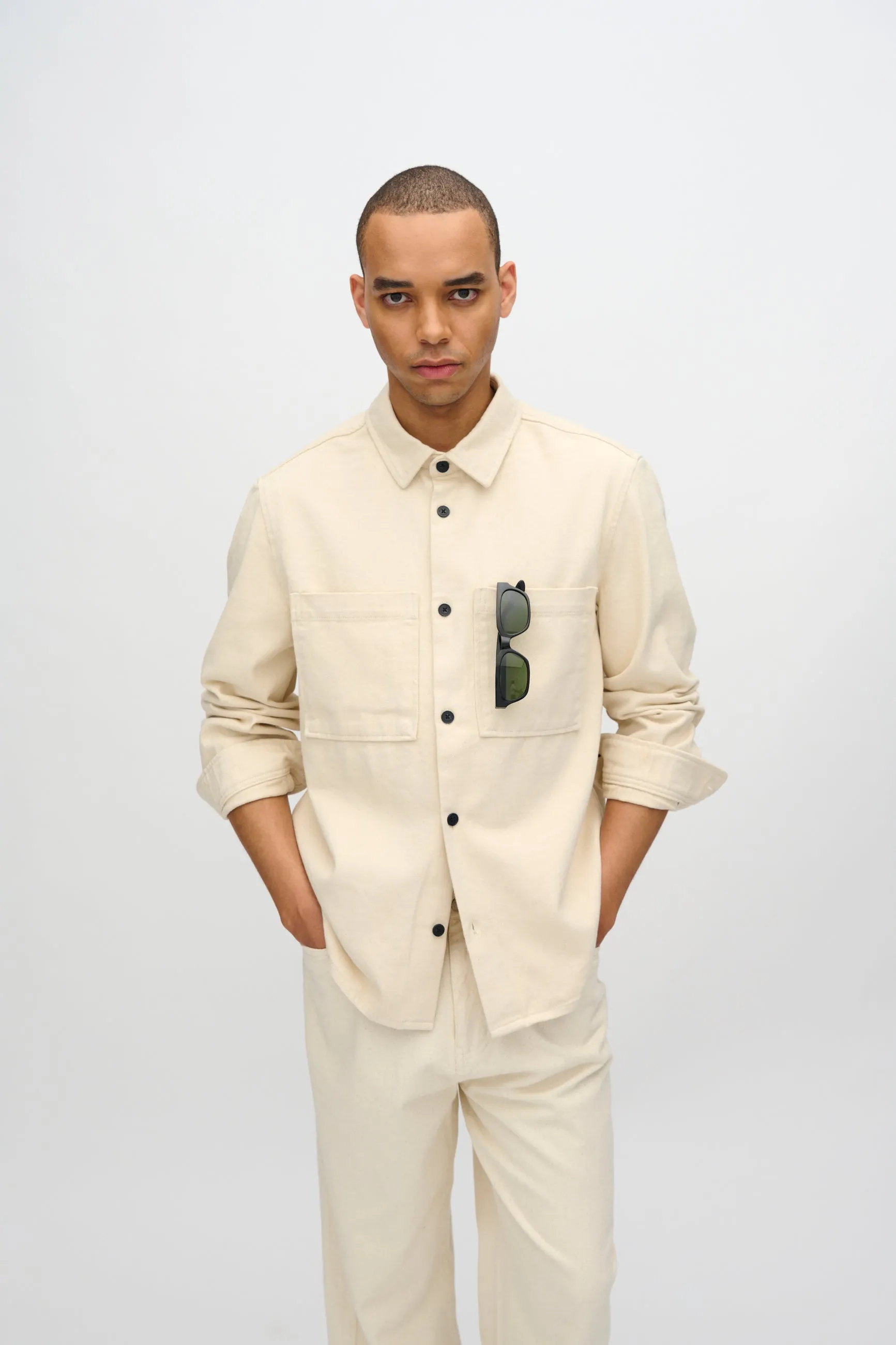Titan overshirt 4113 - Brown Rice