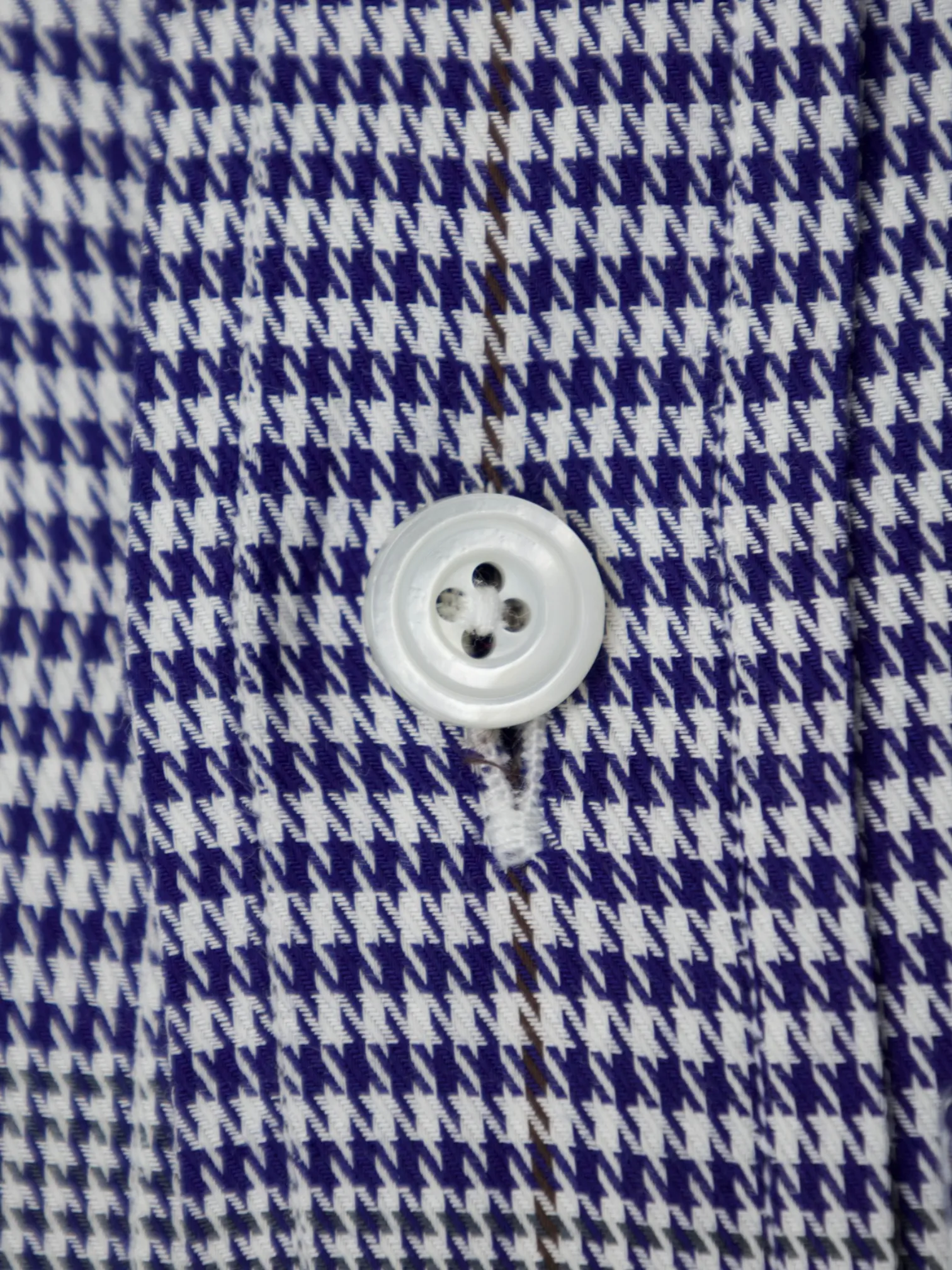 Tom Ford Blue Cotton Glencheck Shirt
