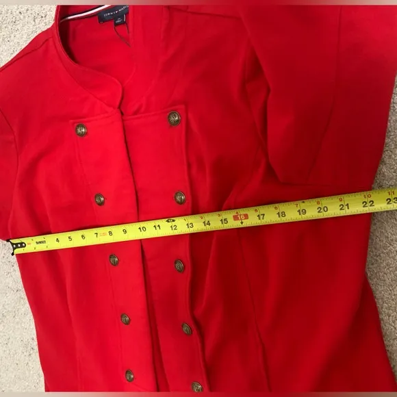 Tommy Hilfiger Long Band Jacket French Terry Open Front 2 Pockets - 2X - NEW