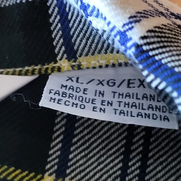 Tommy Hilfiger Xlarge lightweight wool blue and green plaid jacket