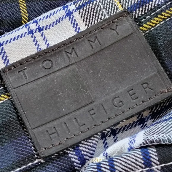 Tommy Hilfiger Xlarge lightweight wool blue and green plaid jacket