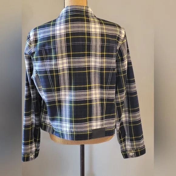 Tommy Hilfiger Xlarge lightweight wool blue and green plaid jacket