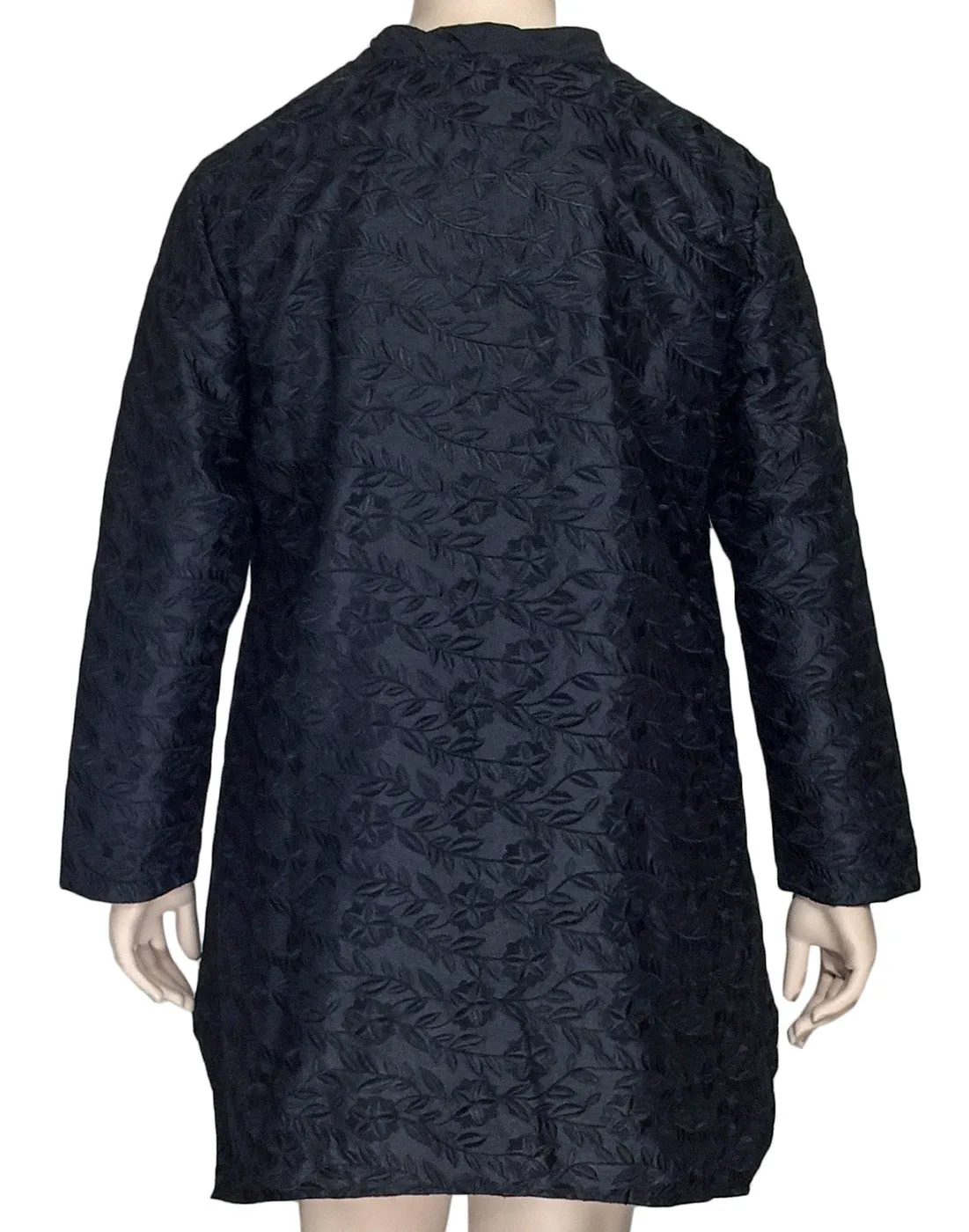 Transparente Black Embroidered Silk Jacket
