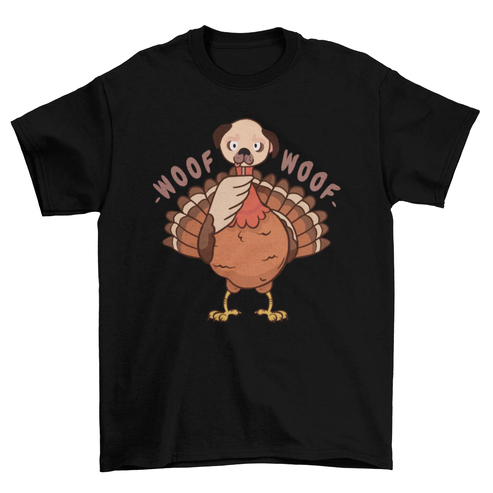 Turkey with a dog mask t-shirt