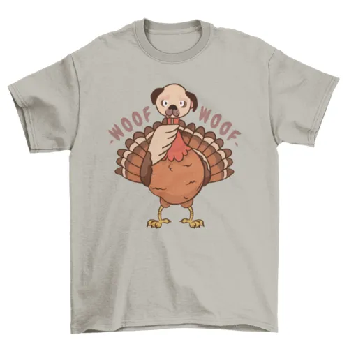 Turkey with a dog mask t-shirt