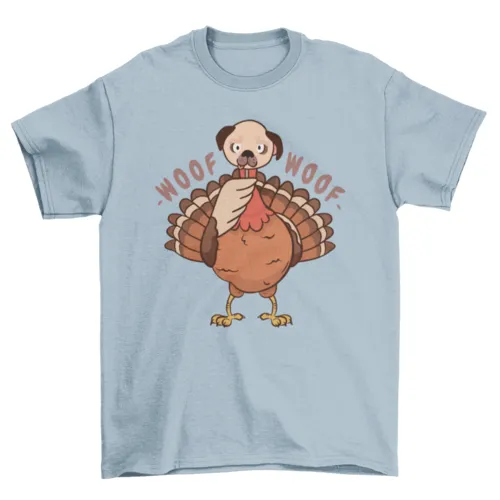 Turkey with a dog mask t-shirt