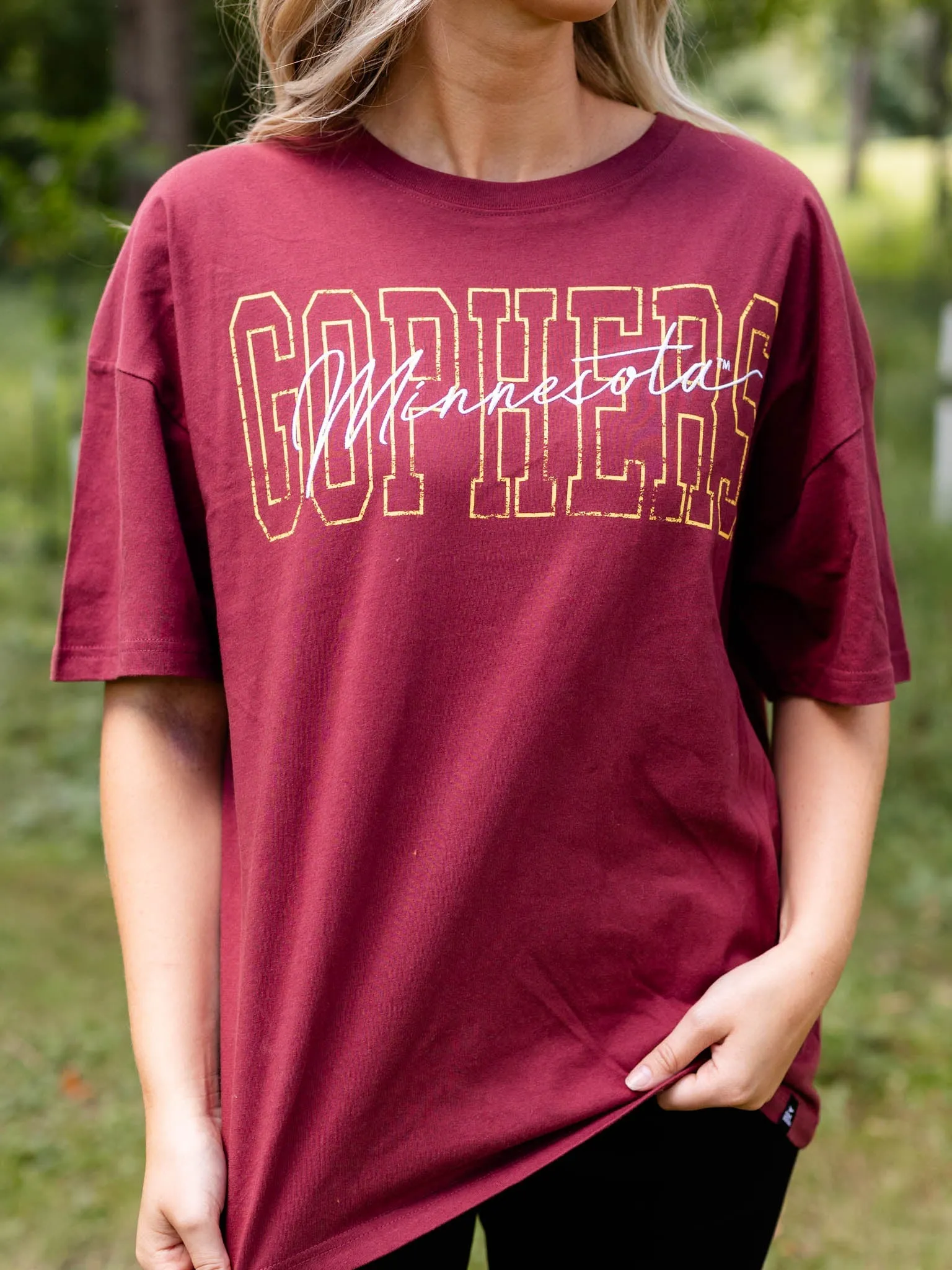 U of M Owen Outline OS Tee