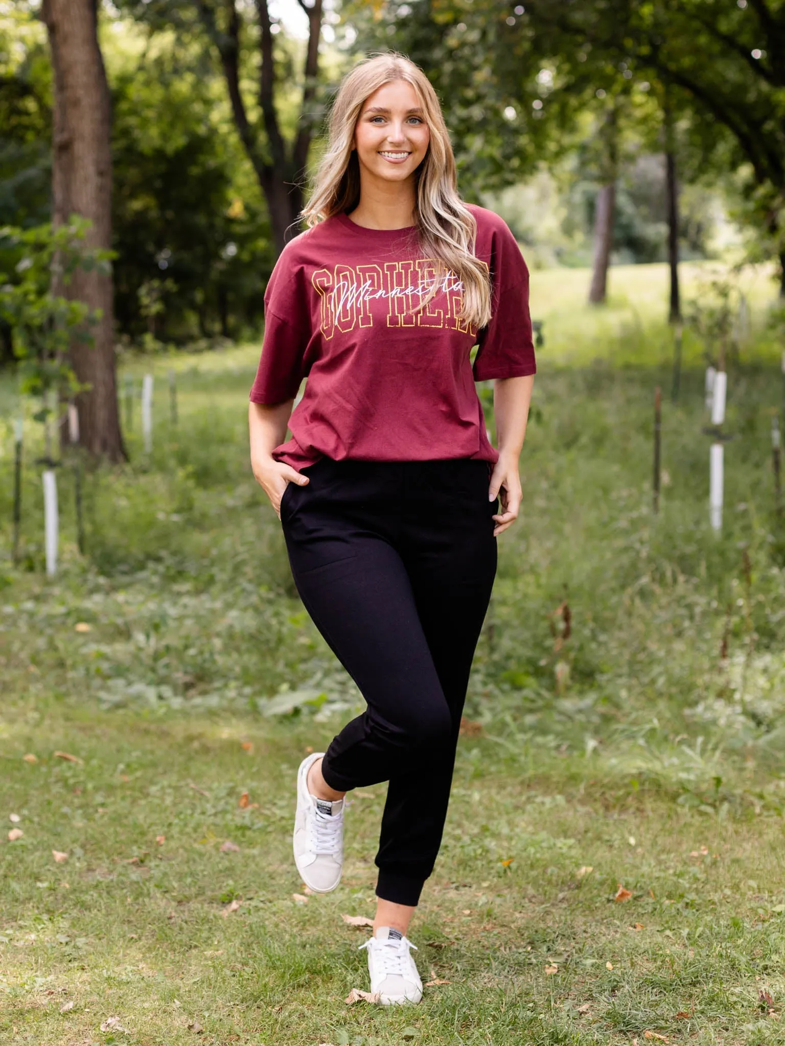 U of M Owen Outline OS Tee