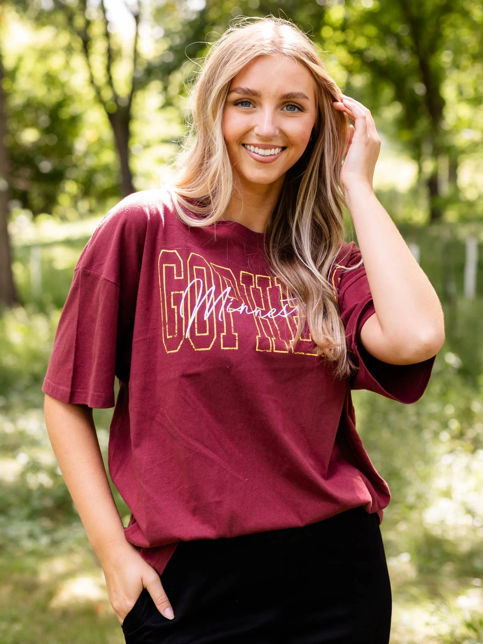 U of M Owen Outline OS Tee