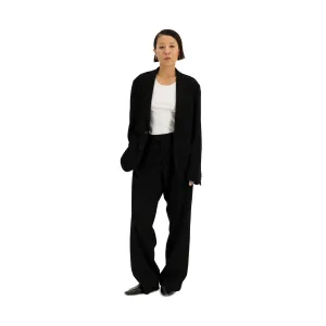 Udo Unlined Tropical Wool Twill 2 Button Notch Label Jacket Black