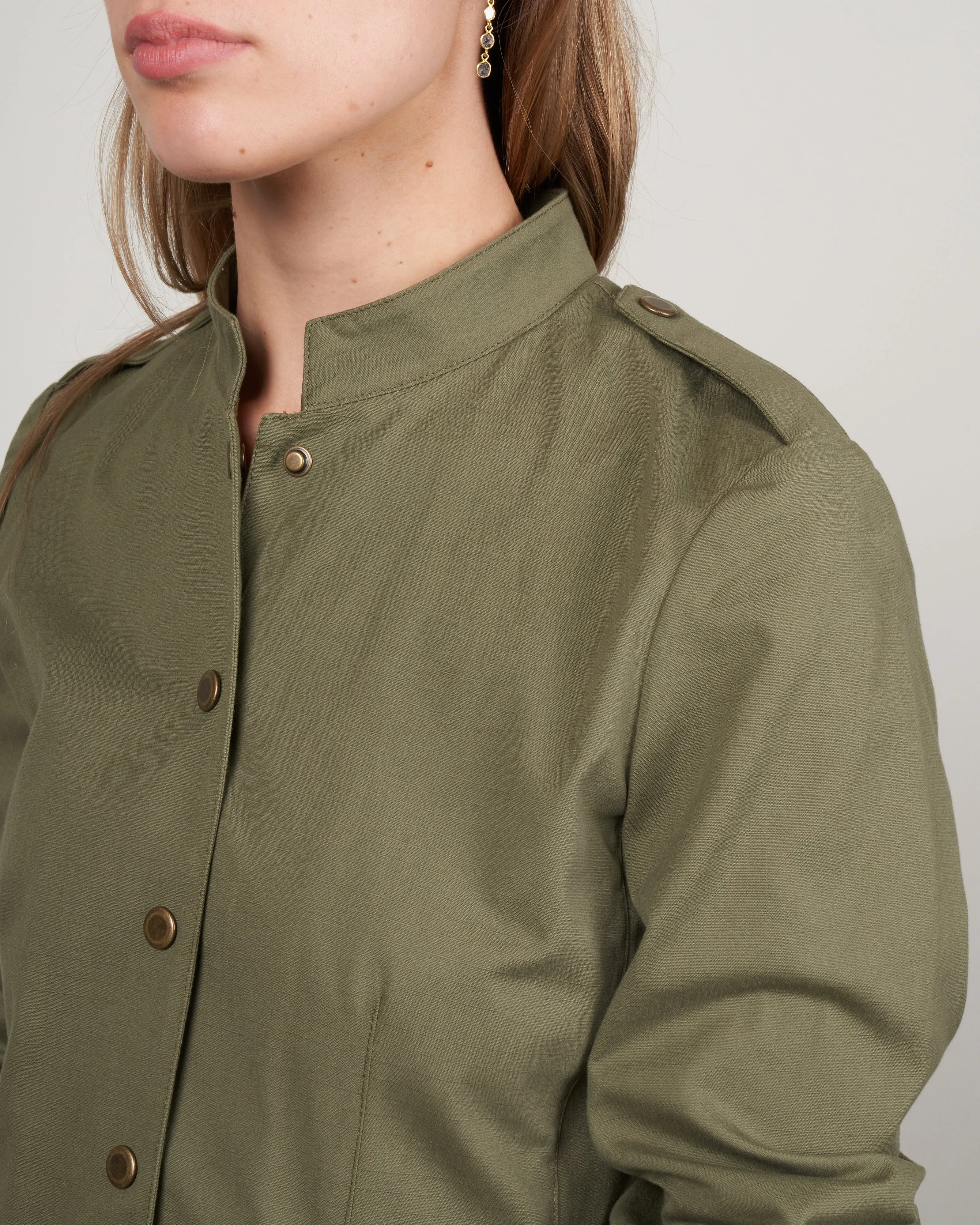 unlined army jacket - olive