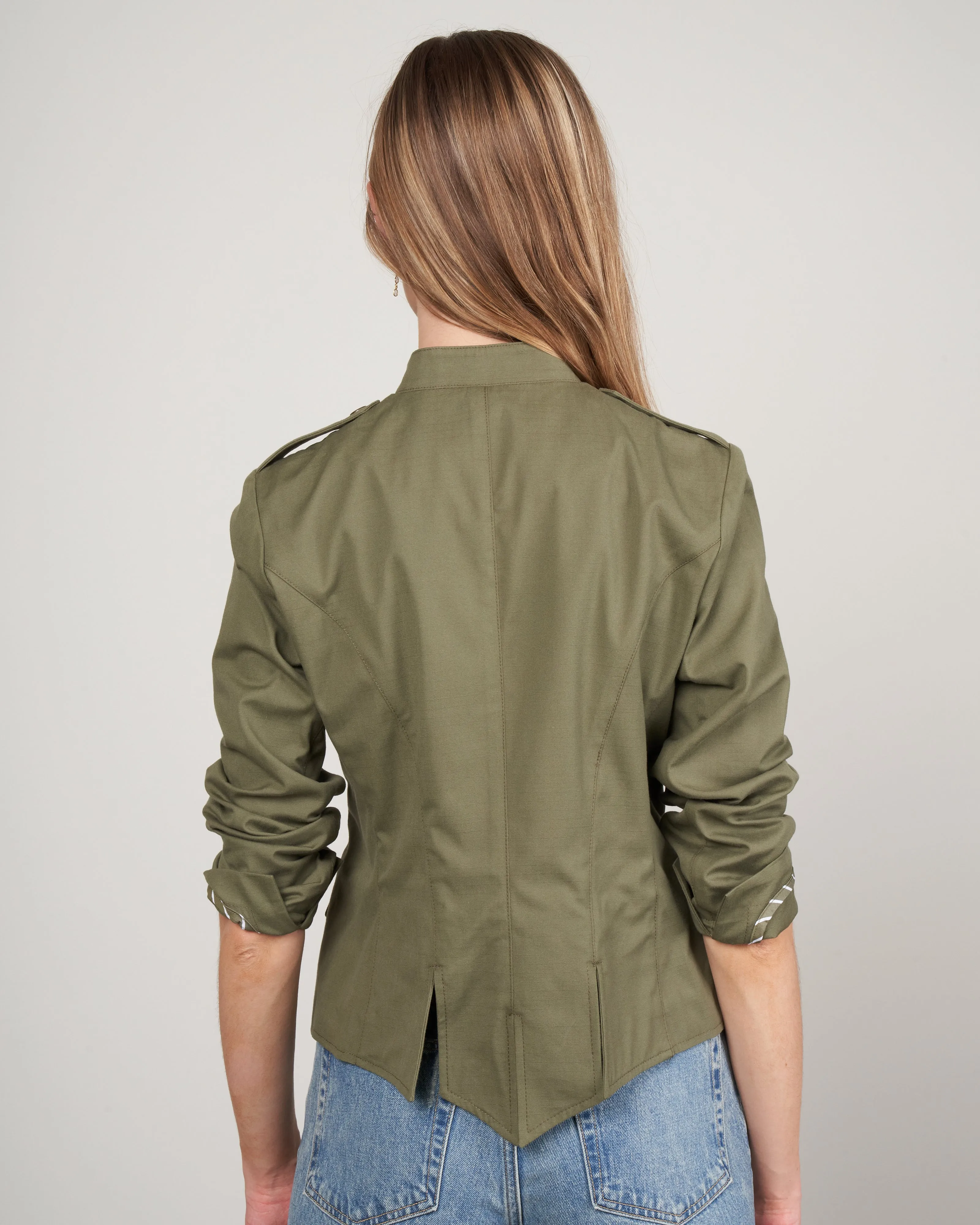unlined army jacket - olive
