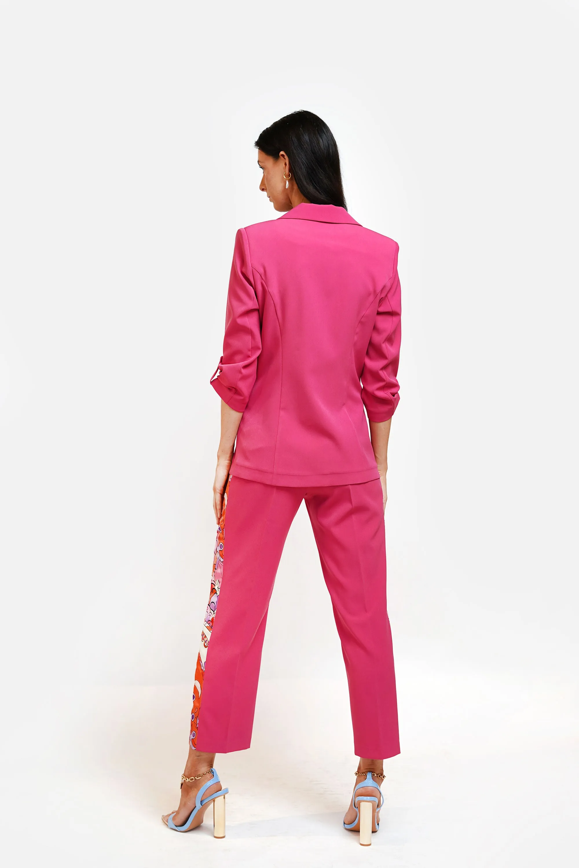 Unlined Fuschia Blazer Jacket