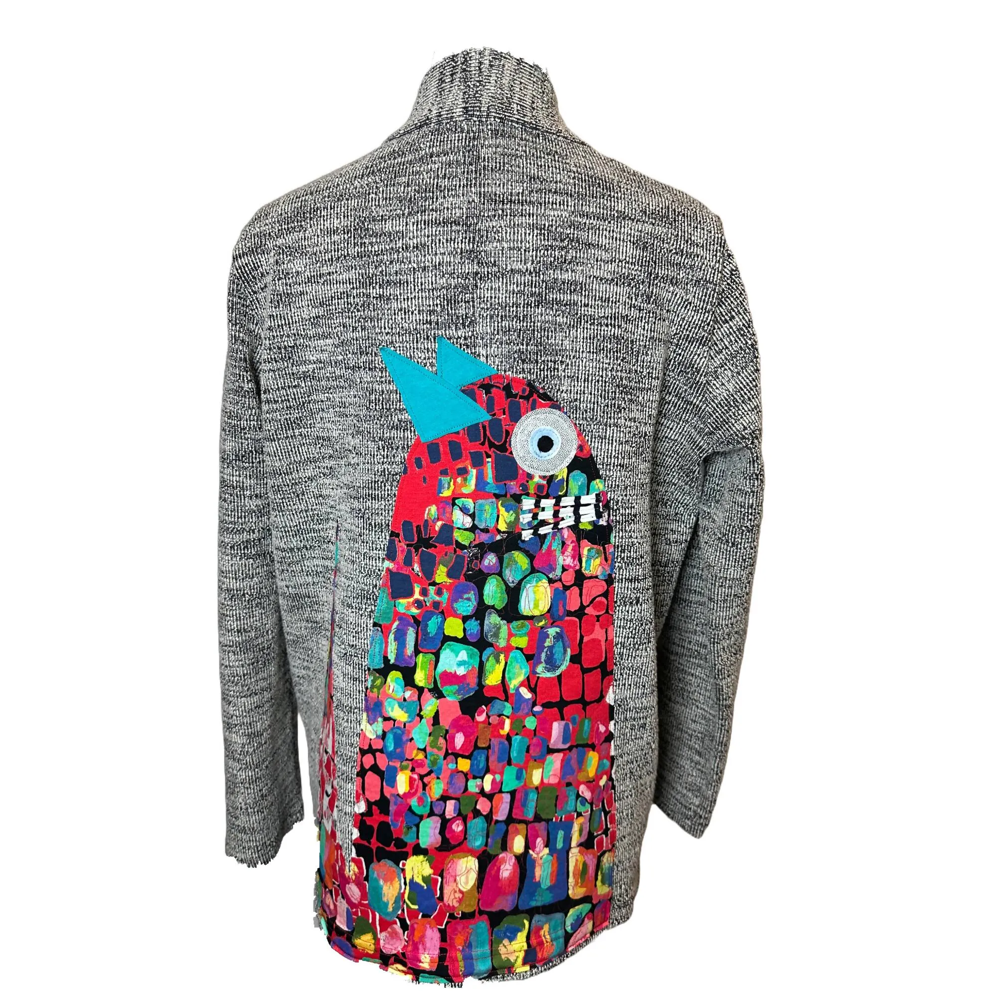 Upcycled Eileen Fisher T-Shirt Cat Jacket