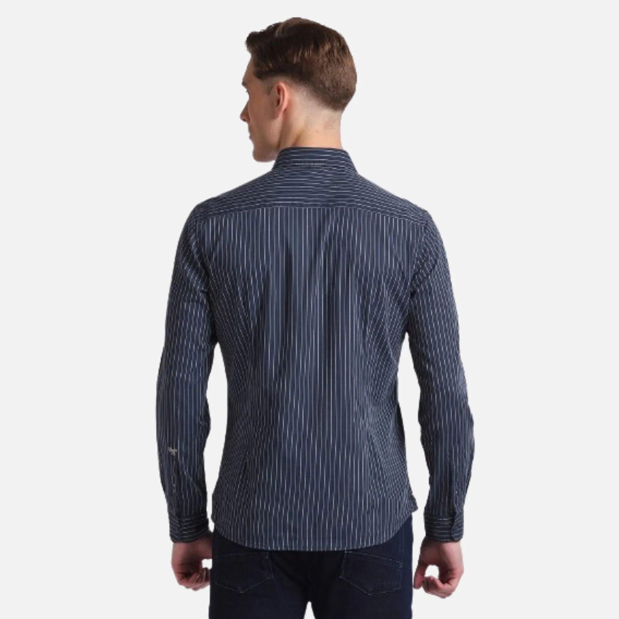 Vertical Stripe Cotton Shirt