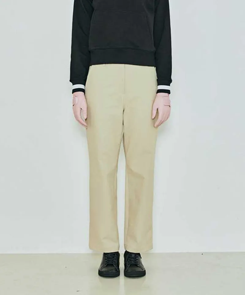 Vice Golf Atelier Women's Basic Semi-Wide Fit Pants - Beige