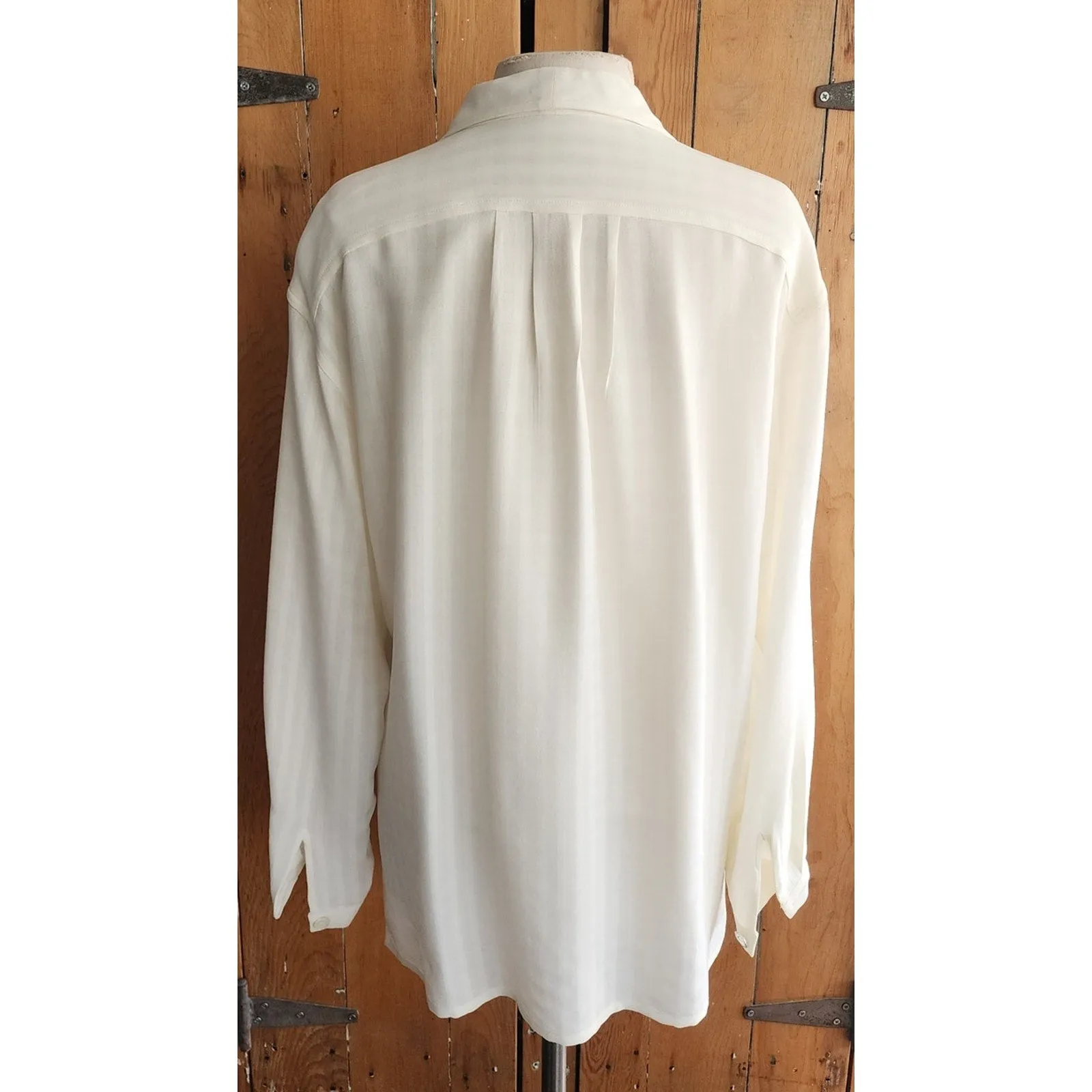 Vintage 90s Armani Le Collezioni Jacket Cream Stripe