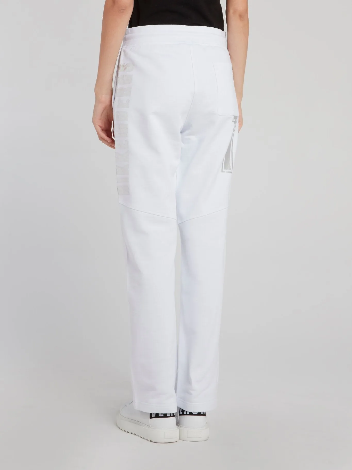 White Drawstring Fleece Pants