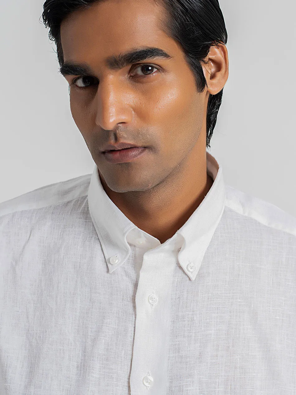 WHITE LINEN SHIRT