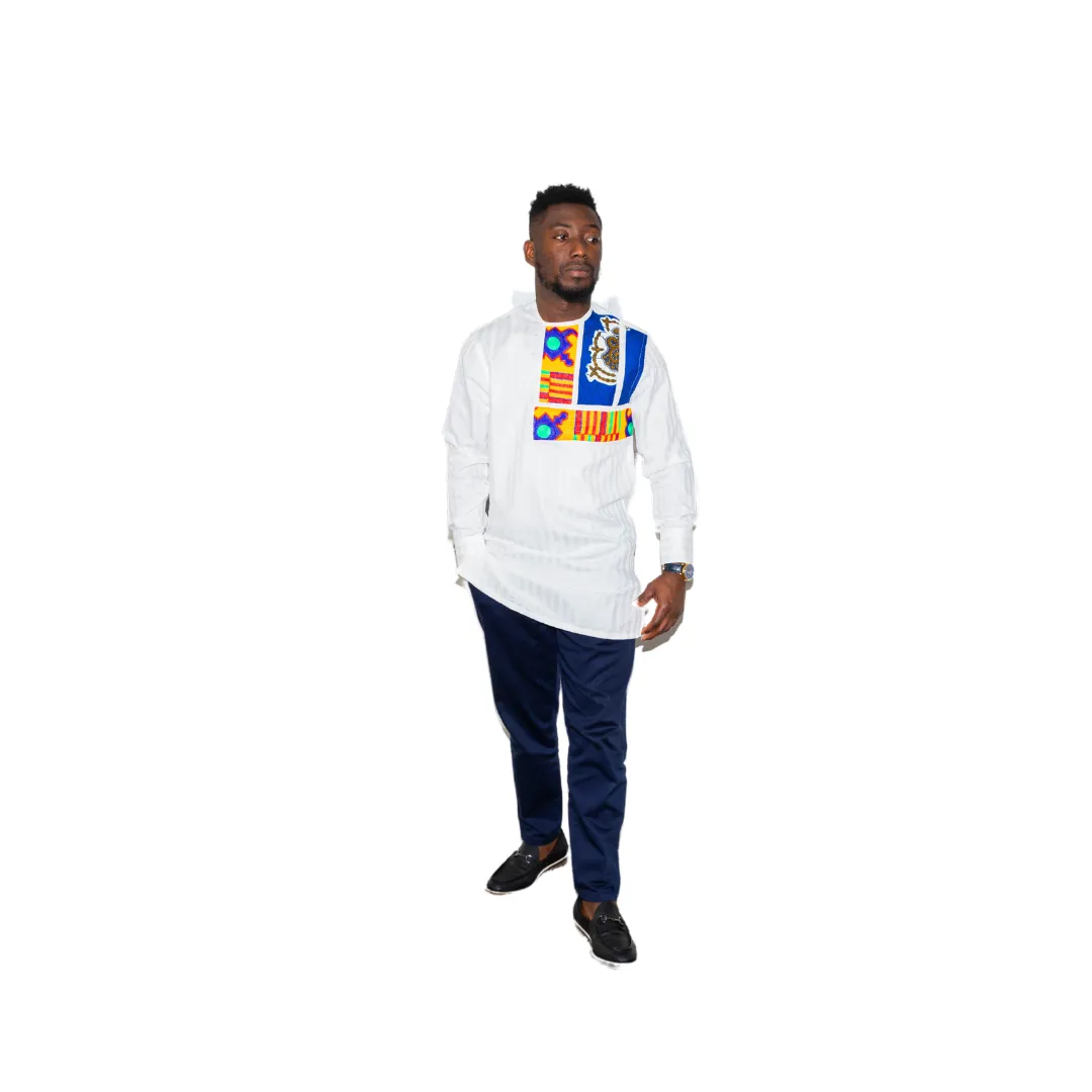 White Long Sleeve Jacob Shirt