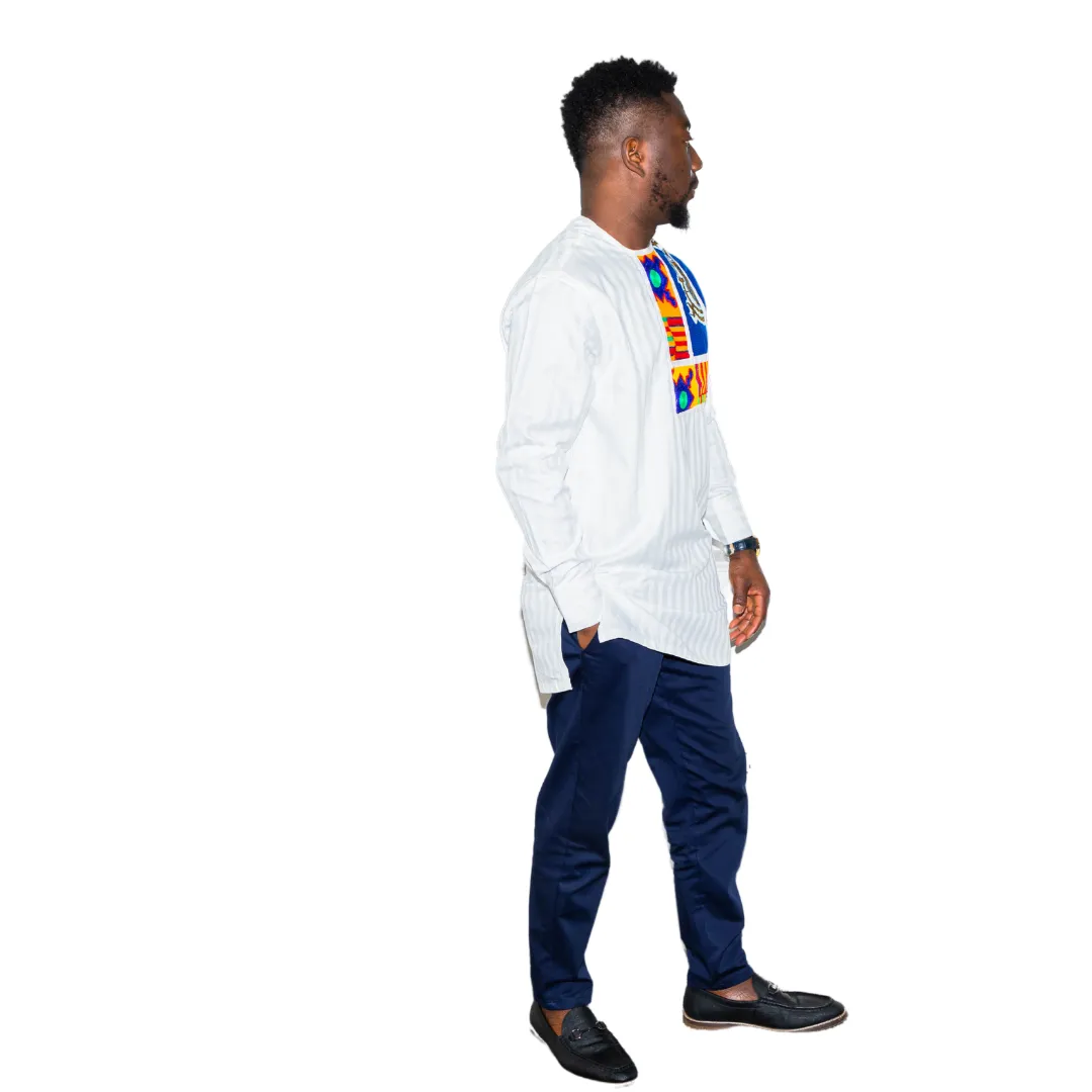 White Long Sleeve Jacob Shirt