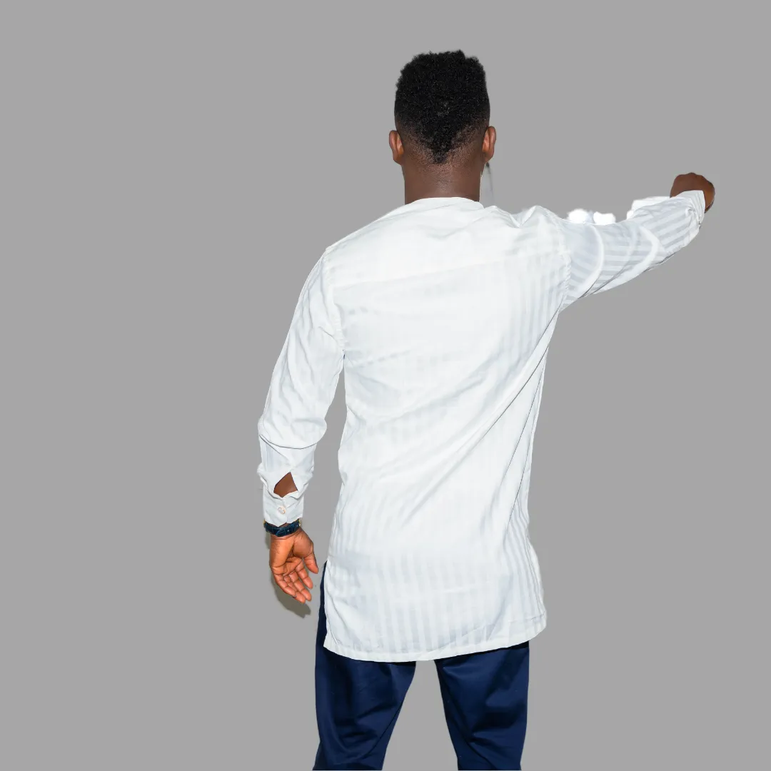 White Long Sleeve Jacob Shirt